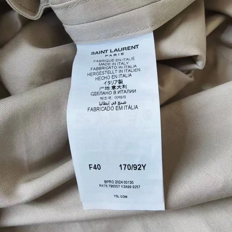 Yves Saint Laurent YSL Beige Women's Dress with Belt and Pockets 0089 Size M / US 6-8 / IT 42-44 - 4 Thumbnail