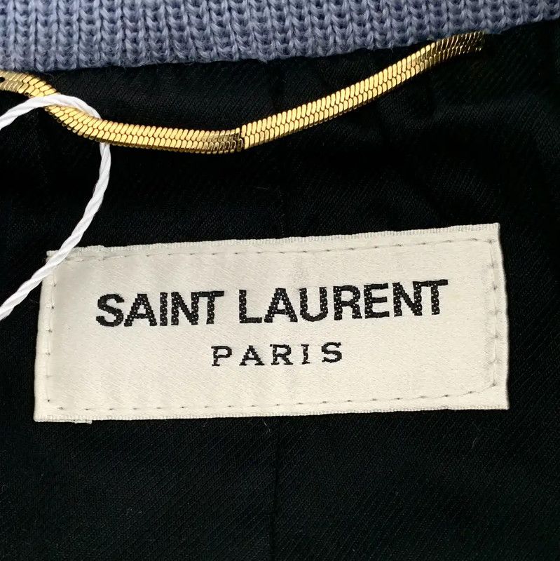Yves Saint Laurent YSL Blue Wool Women's Jacket XS 0089 Size XS / US 0-2 / IT 36-38 - 5 Thumbnail