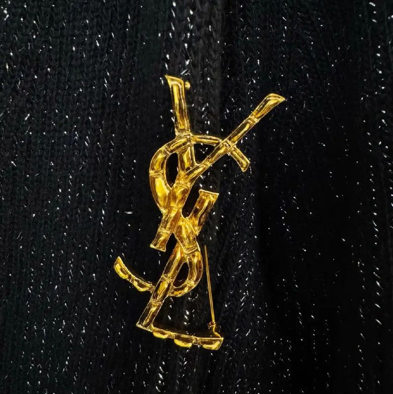 YSL Black Knit Sweater for Women, XXL 0089