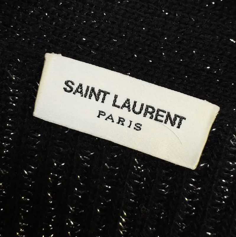 YSL Black Knit Sweater for Women, XXL 0089