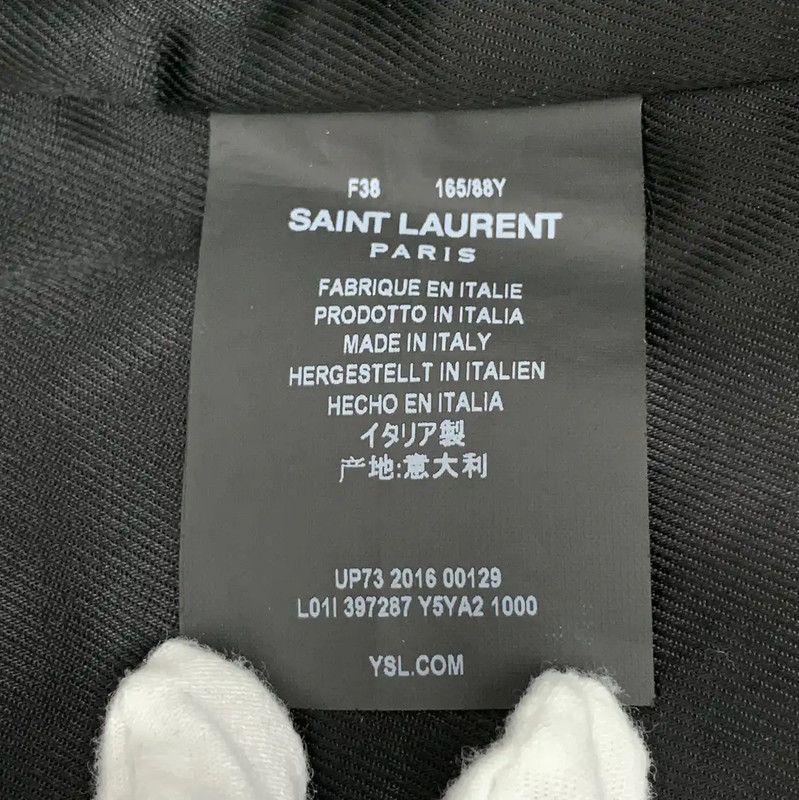 Yves Saint Laurent YSL Black Leather Jacket for Women 0089 Size S / US 4 / IT 40 - 6 Thumbnail