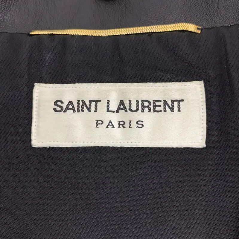 Yves Saint Laurent YSL Black Leather Jacket for Women 0089 Size S / US 4 / IT 40 - 5 Thumbnail