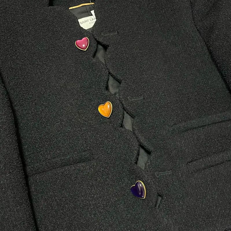 Yves Saint Laurent YSL Black Wool Women's Jacket for Spring and Autumn 0089 Size M / US 6-8 / IT 42-44 - 6 Thumbnail