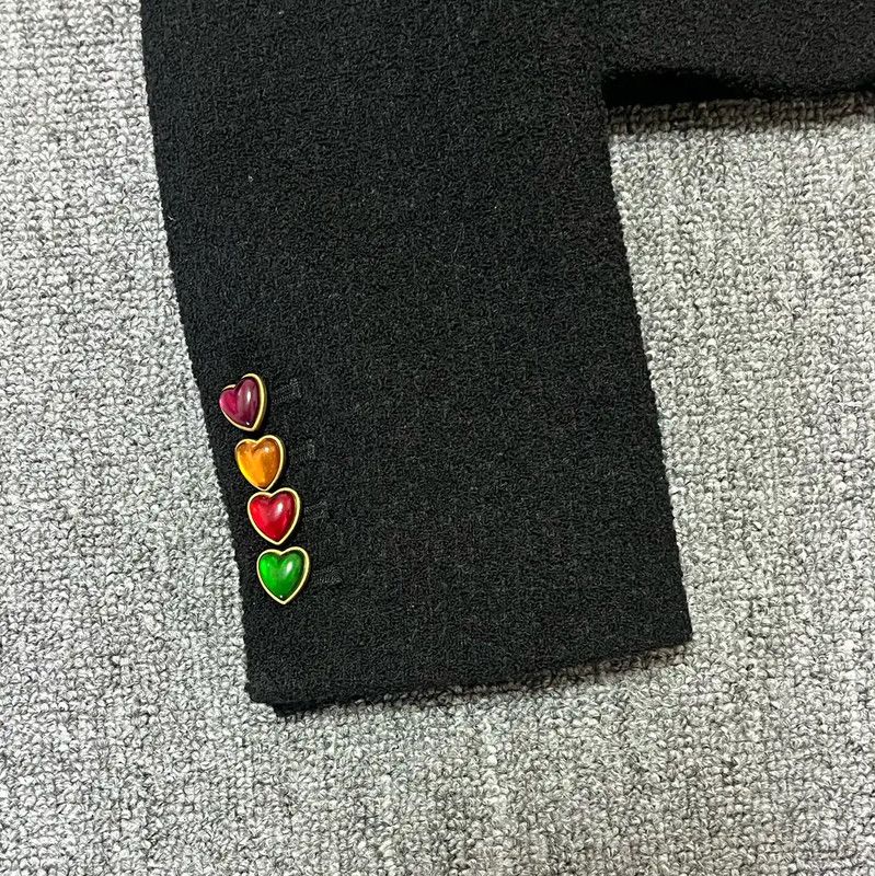 Yves Saint Laurent YSL Black Wool Women's Jacket for Spring and Autumn 0089 Size M / US 6-8 / IT 42-44 - 4 Thumbnail