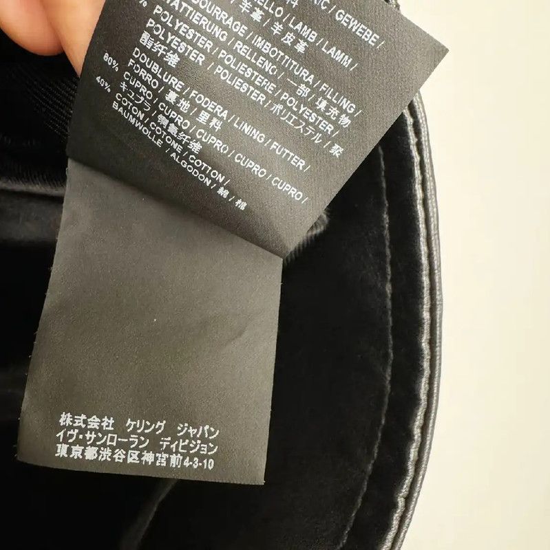 Yves Saint Laurent YSL Black Leather Women's Jacket Size S 0089 Size S / US 4 / IT 40 - 6 Thumbnail