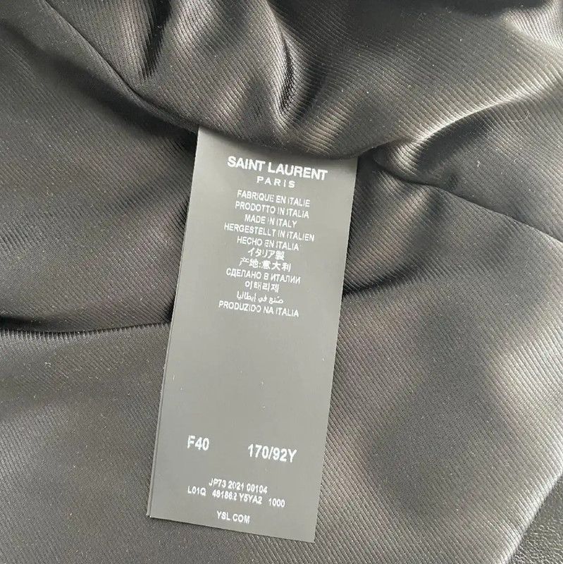 Yves Saint Laurent YSL Black Leather Women's Jacket Size S 0089 Size S / US 4 / IT 40 - 5 Thumbnail