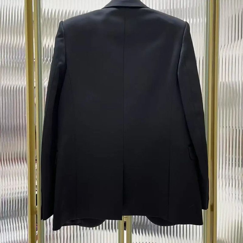 Yves Saint Laurent YSL Black Wool Long Cardigan for Women 0089 Size S / US 4 / IT 40 - 2 Thumbnail