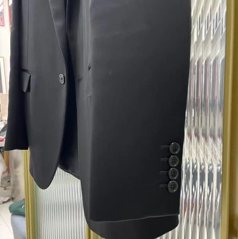 Yves Saint Laurent YSL Black Wool Long Cardigan for Women 0089 Size S / US 4 / IT 40 - 3 Thumbnail