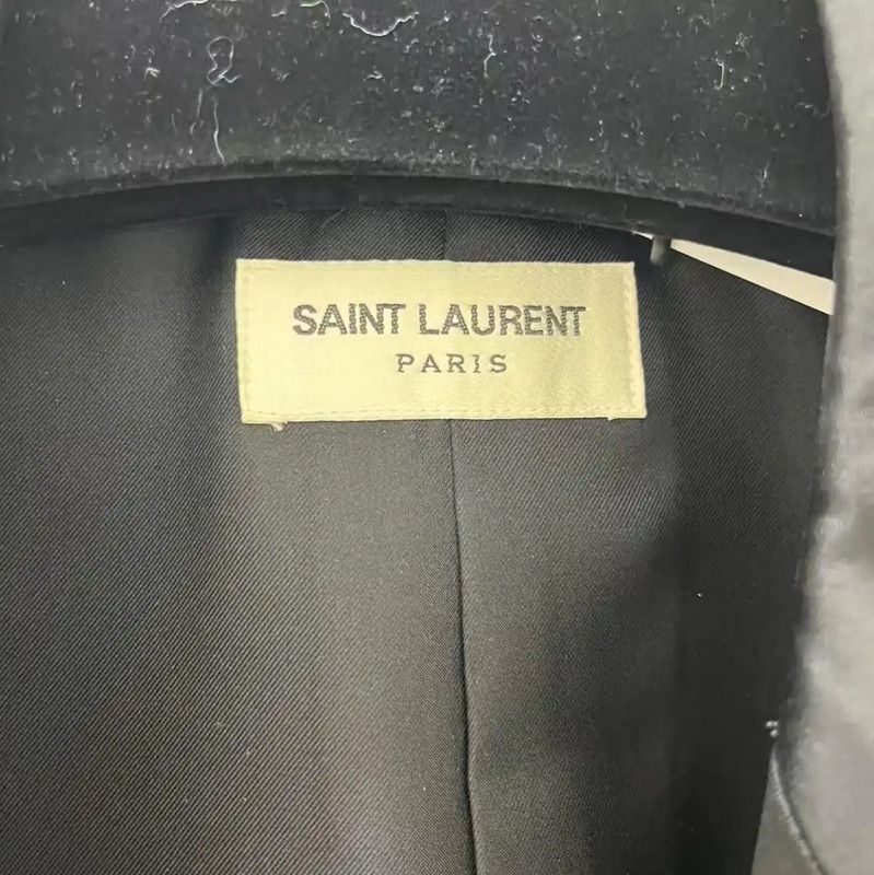Yves Saint Laurent YSL Black Wool Long Cardigan for Women 0089 Size S / US 4 / IT 40 - 7 Thumbnail