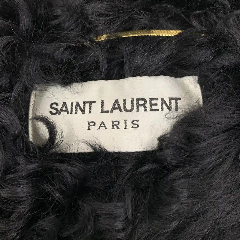Yves Saint Laurent YSL Black Women's Jacket with Fur Trim 0089 Size S / US 4 / IT 40 - 5 Thumbnail