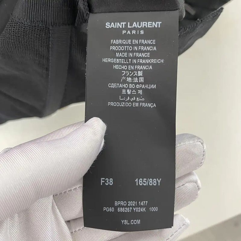 Yves Saint Laurent YSL Women's Black Wool Casual Pants 0089 Size 25" / US 0 / IT 36 - 8 Thumbnail