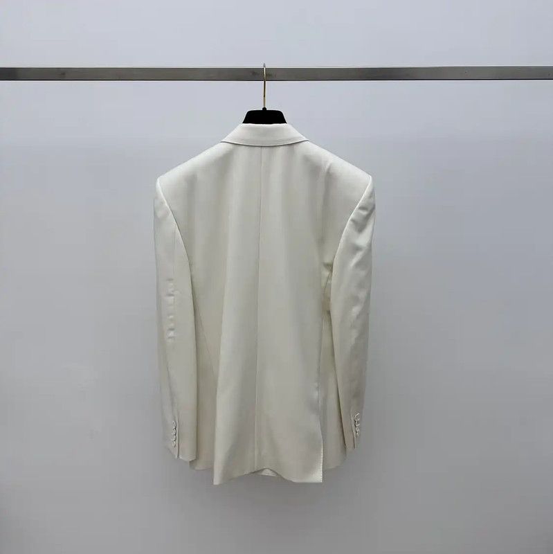 Yves Saint Laurent YSL Cream Double-Breasted Women's Jacket 0089 Size M / US 6-8 / IT 42-44 - 2 Thumbnail