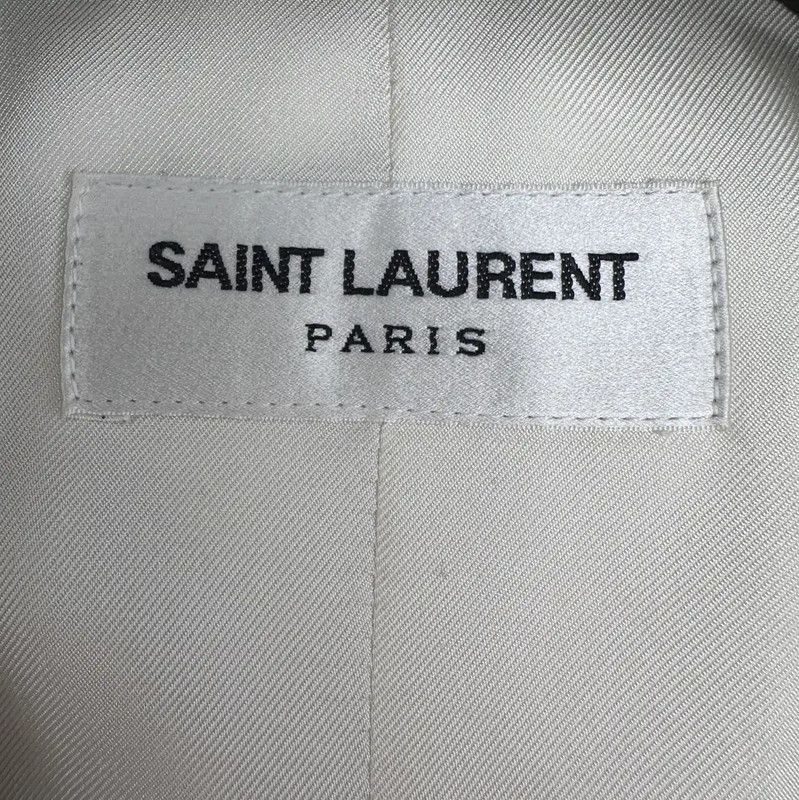 Yves Saint Laurent YSL Cream Double-Breasted Women's Jacket 0089 Size M / US 6-8 / IT 42-44 - 4 Thumbnail