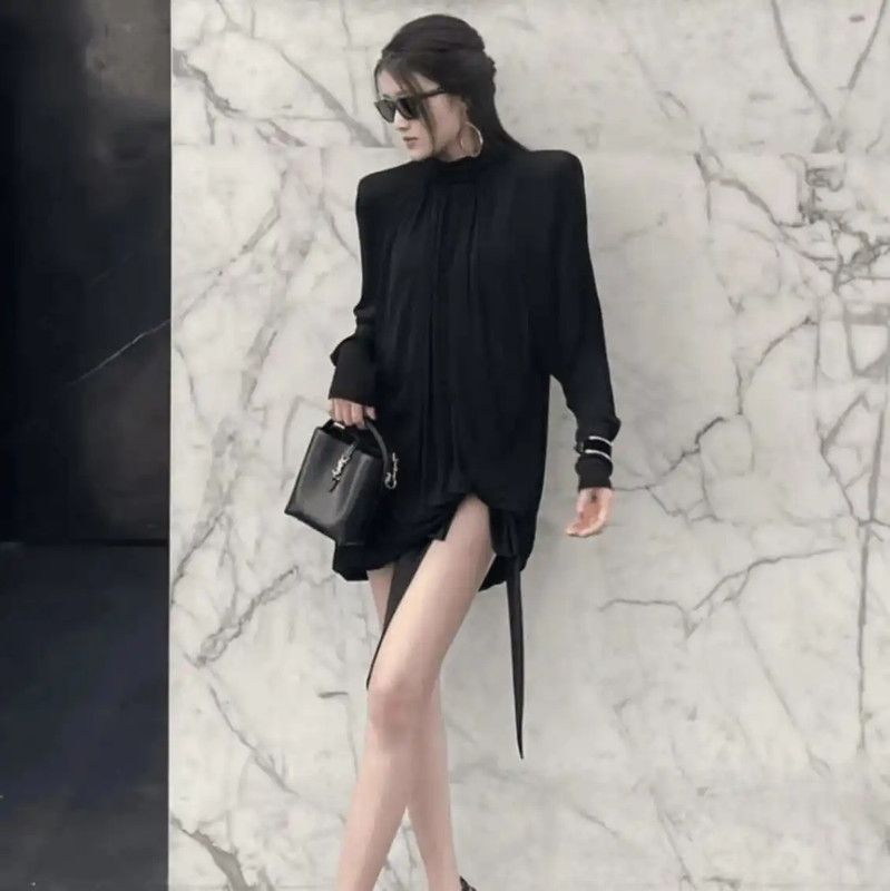 Yves Saint Laurent YSL Black Long Sleeve Dress Size S 0089 Size S / US 4 / IT 40 - 9 Thumbnail