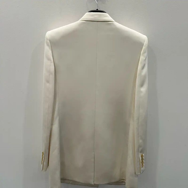 Yves Saint Laurent Saint Laurent Cream Wool Ladies Jacket 0089 Size M / US 6-8 / IT 42-44 - 2 Thumbnail