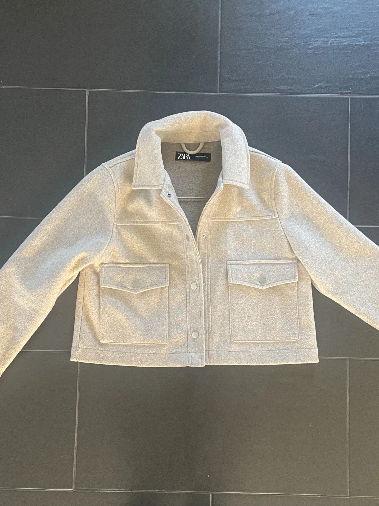 Zara Zara Filtjacka kort modell Jacket Size M / US 6-8 / IT 42-44 - 2 Thumbnail