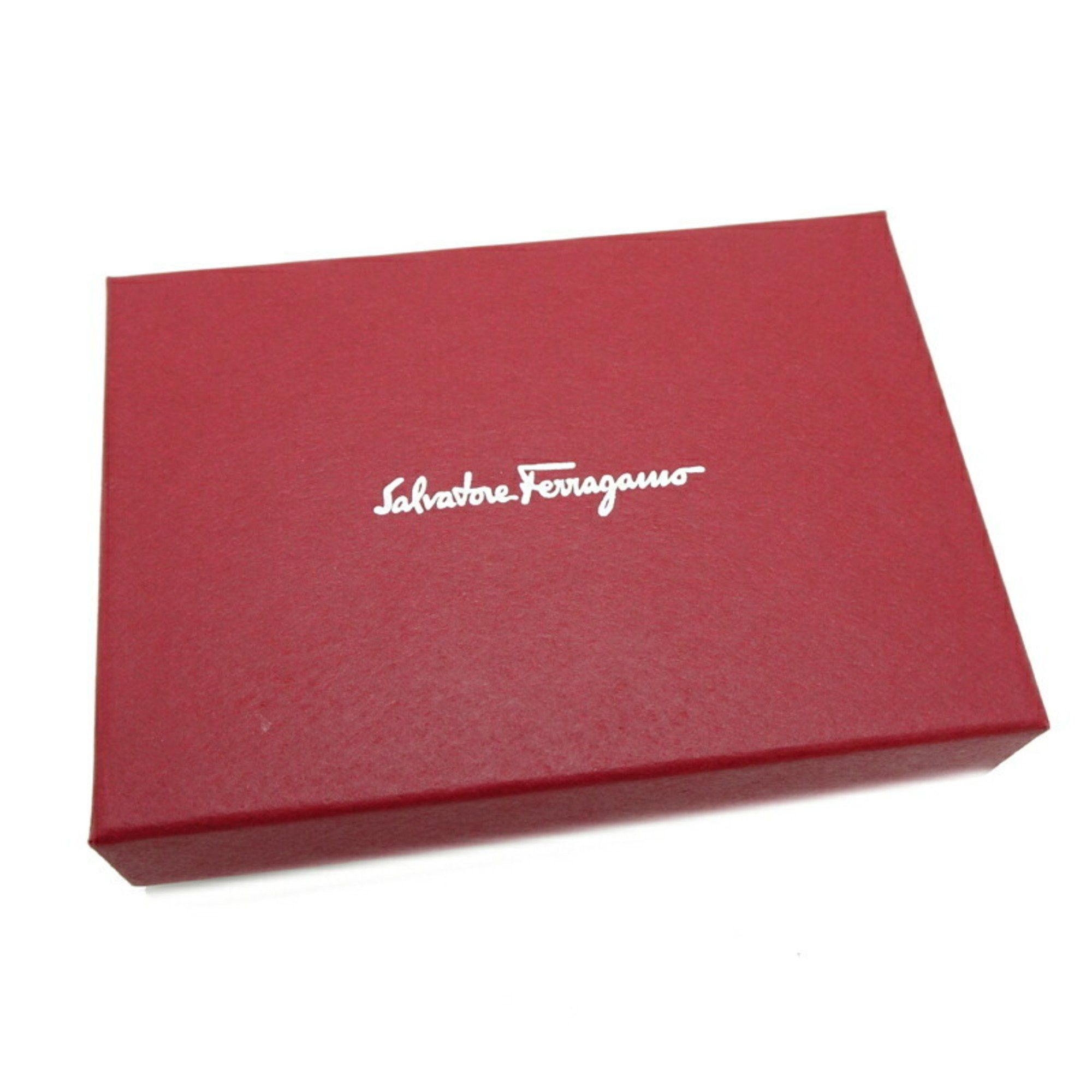Salvatore Ferragamo Salvatore Ferragamo W Gancini Women's and Men's Leather Card Case in Black Size ONE SIZE - 7 Thumbnail
