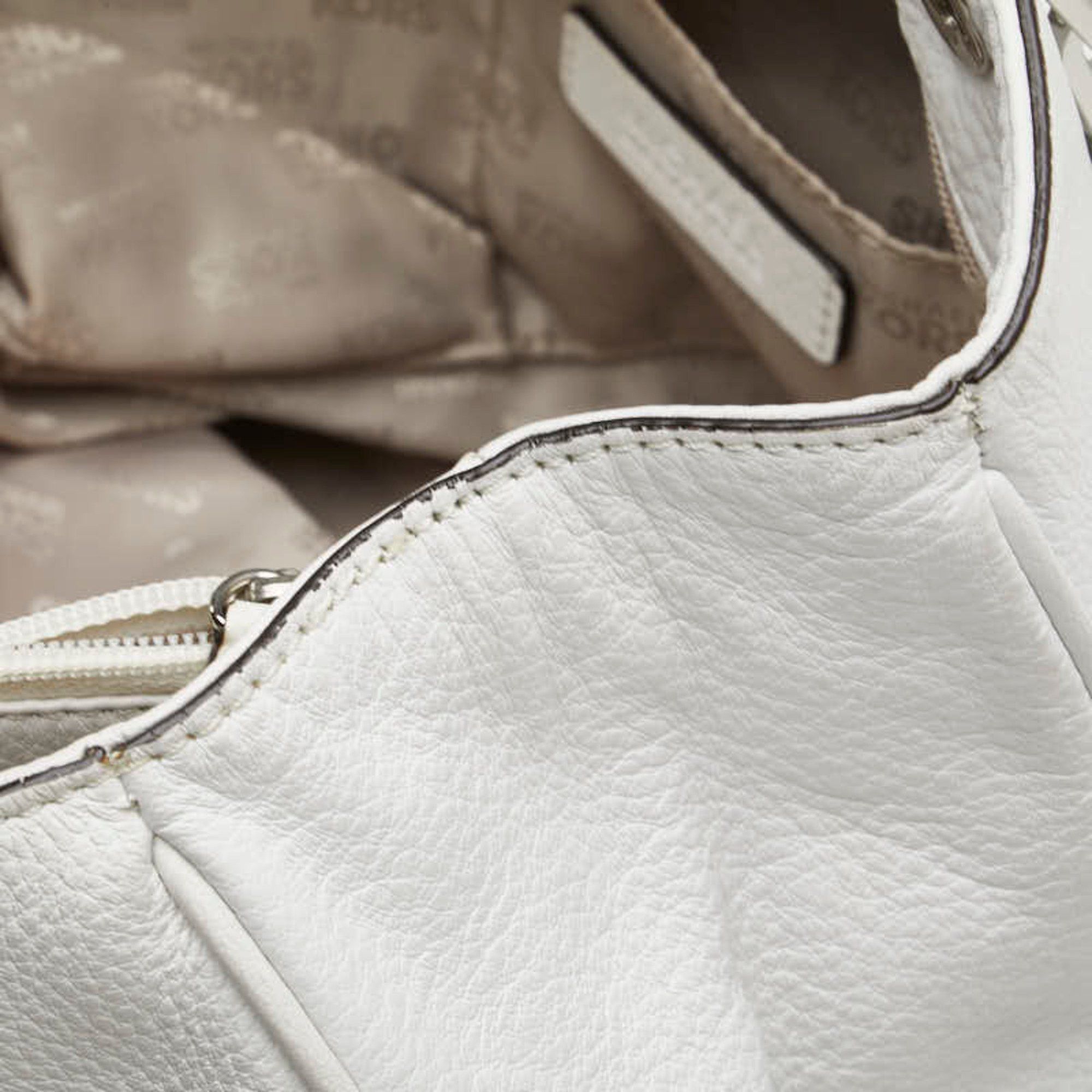 Michael Kors Michael Kors White Leather Tote Bag for Women Size ONE SIZE - 5 Thumbnail