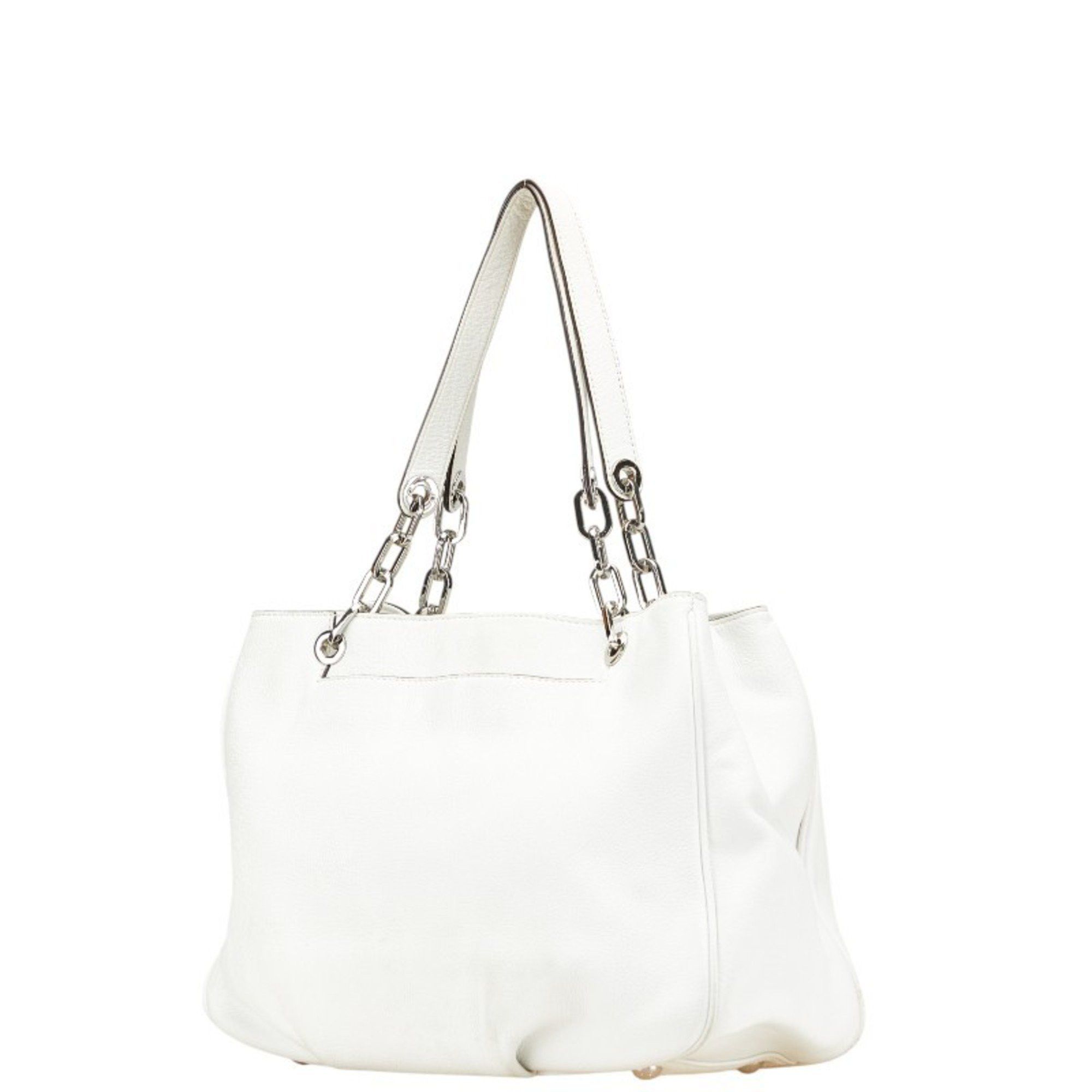 Michael Kors Michael Kors White Leather Tote Bag for Women Size ONE SIZE - 2 Thumbnail