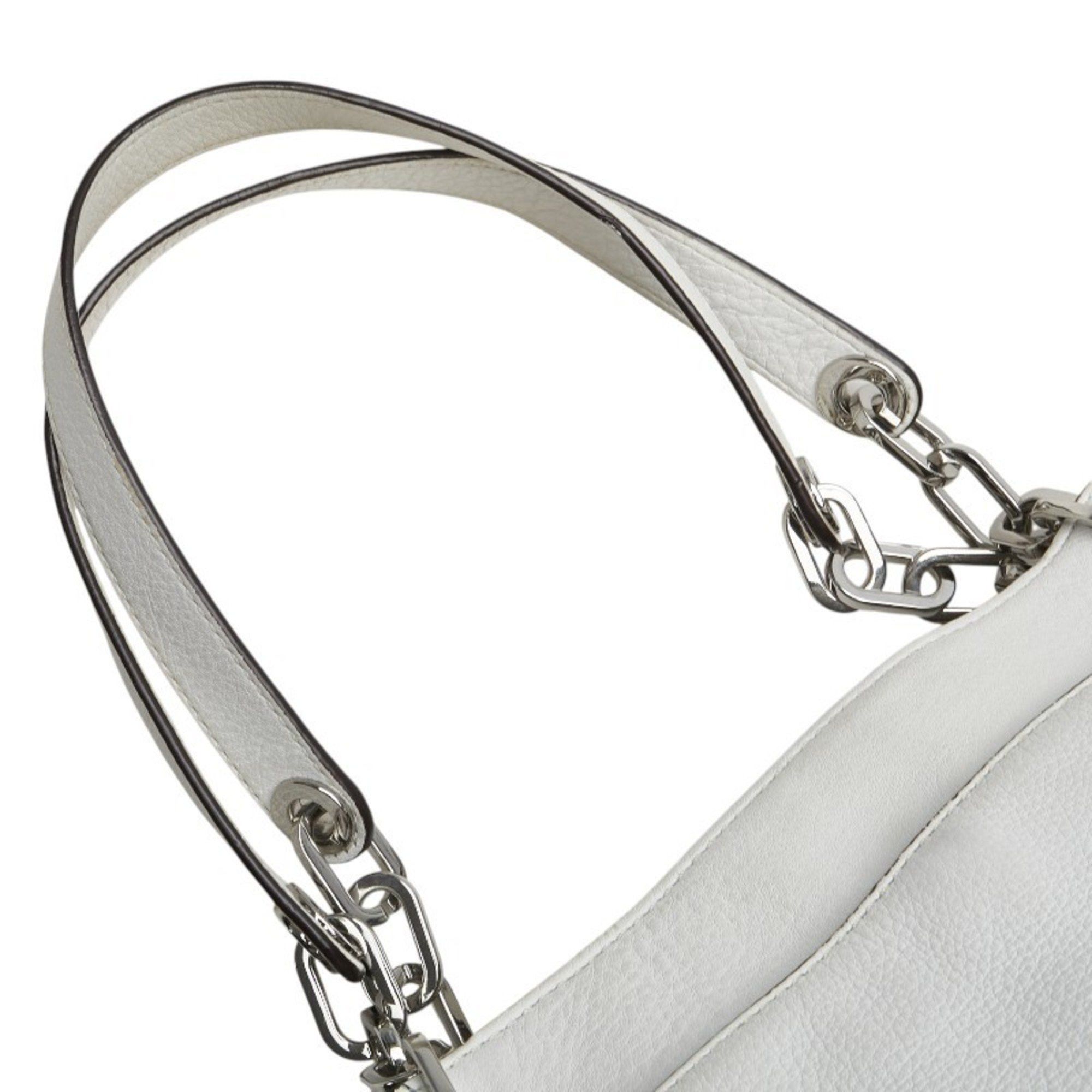 Michael Kors Michael Kors White Leather Tote Bag for Women Size ONE SIZE - 11 Thumbnail