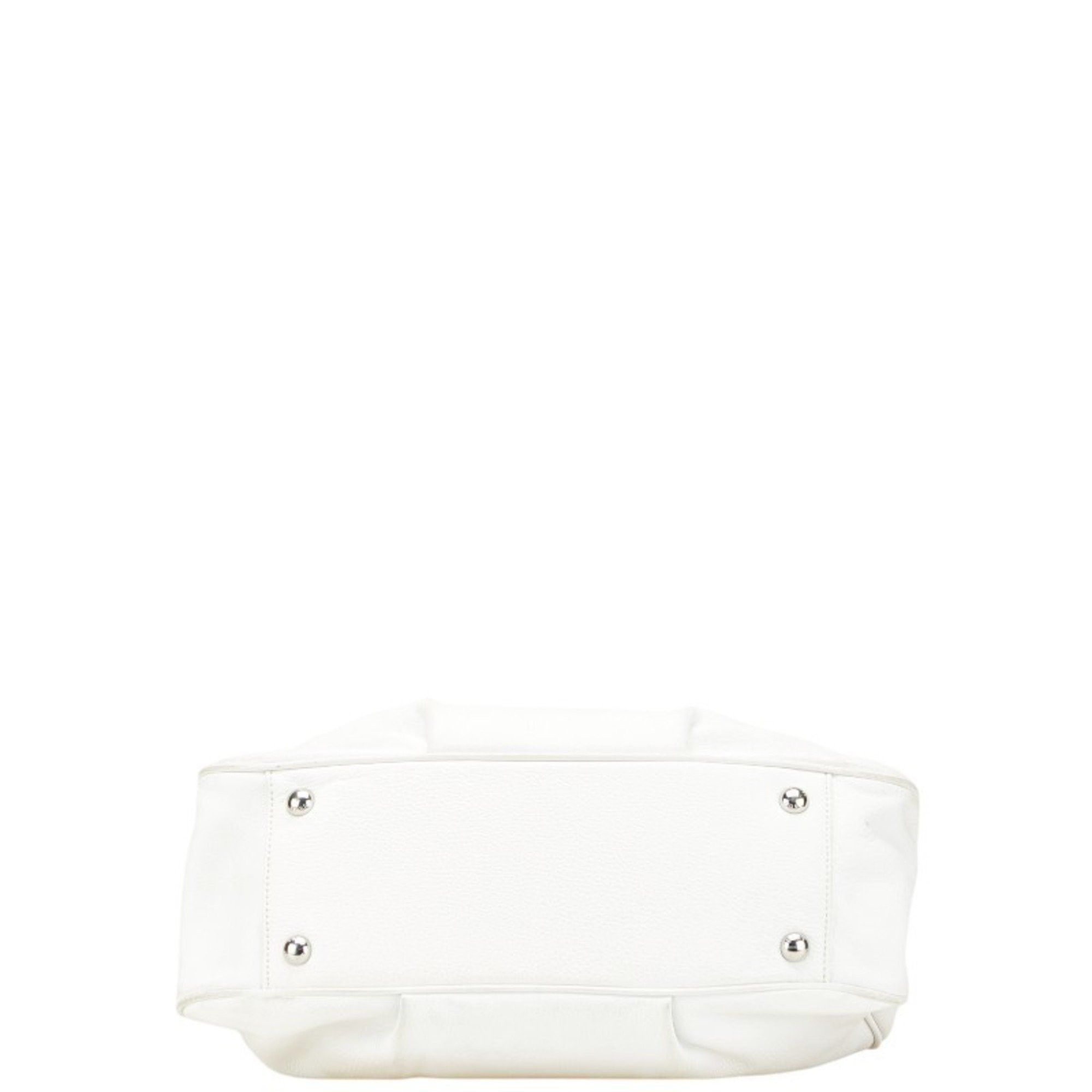 Michael Kors Michael Kors White Leather Tote Bag for Women Size ONE SIZE - 3 Thumbnail