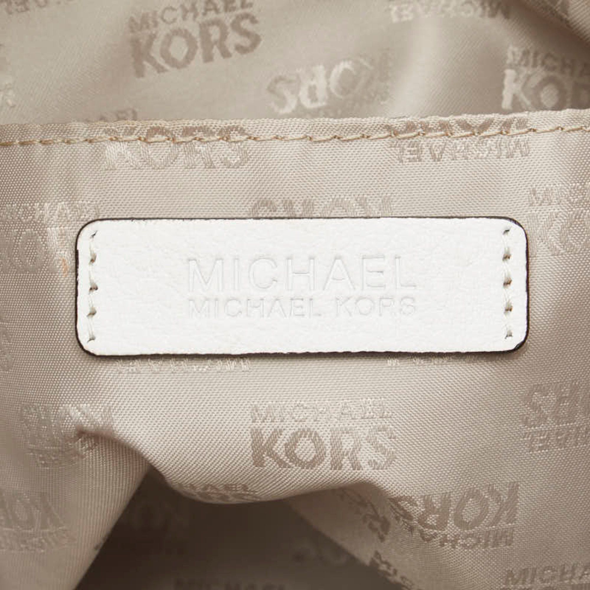 Michael Kors Michael Kors White Leather Tote Bag for Women Size ONE SIZE - 13 Thumbnail