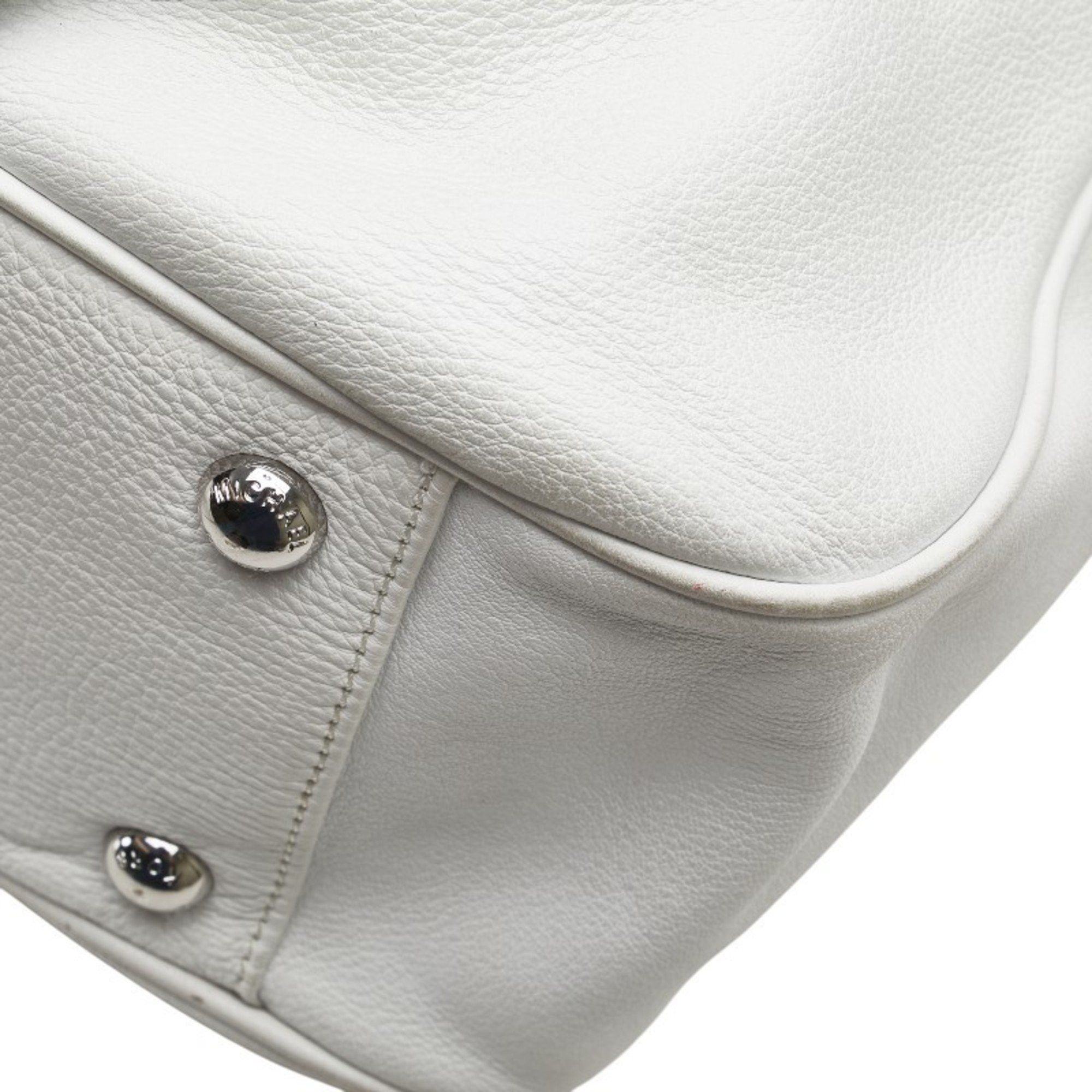 Michael Kors Michael Kors White Leather Tote Bag for Women Size ONE SIZE - 8 Thumbnail