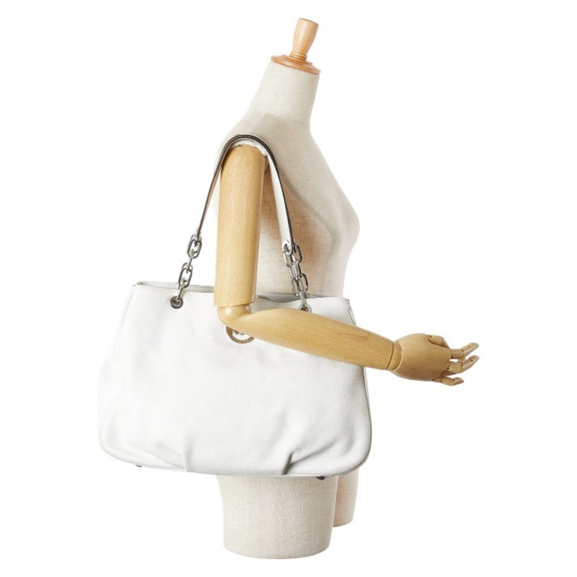 Michael Kors Michael Kors White Leather Tote Bag for Women Size ONE SIZE - 15 Thumbnail