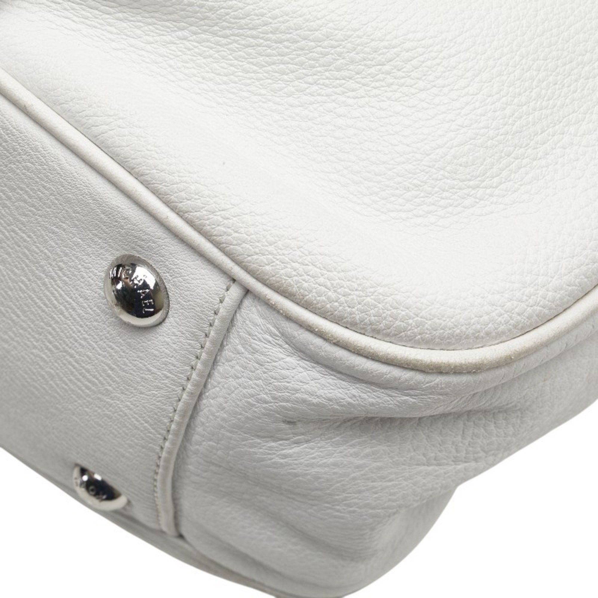 Michael Kors Michael Kors White Leather Tote Bag for Women Size ONE SIZE - 7 Thumbnail