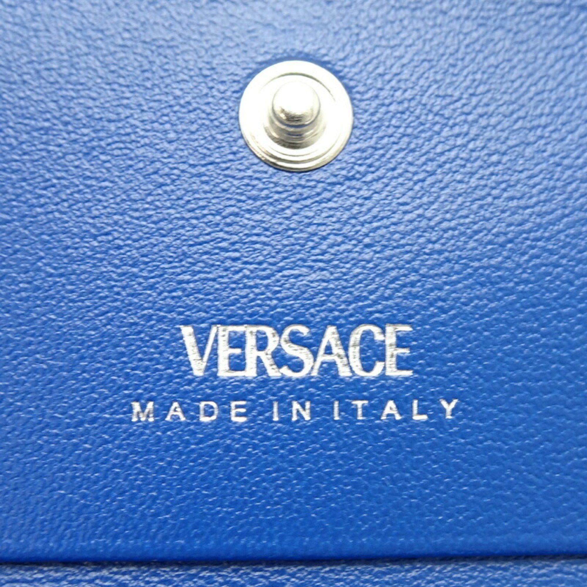 Versace Versace Medusa 95 Women's and Men's Bifold Wallet in Blue Leather Size ONE SIZE - 6 Thumbnail