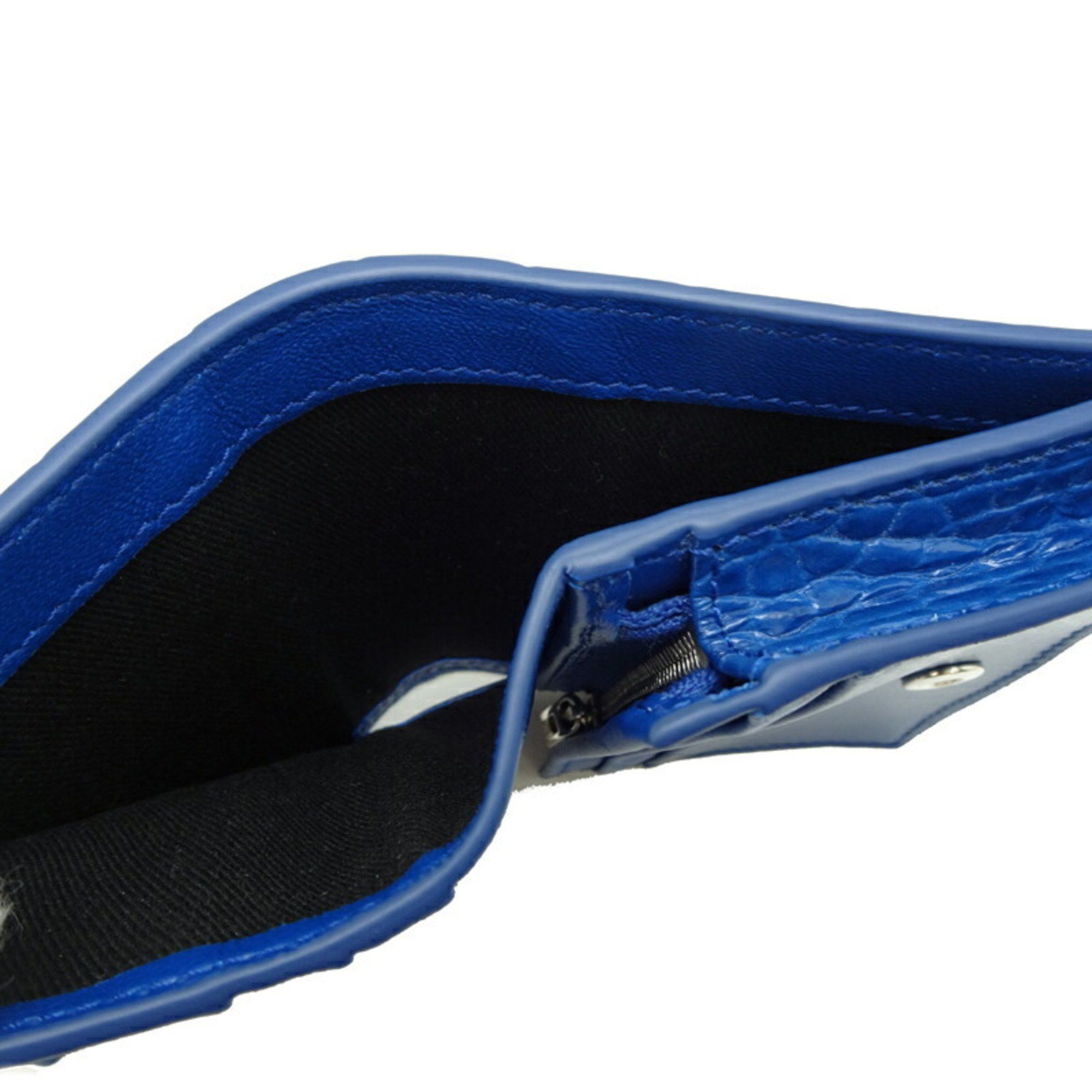 Versace Versace Medusa 95 Women's and Men's Bifold Wallet in Blue Leather Size ONE SIZE - 8 Thumbnail