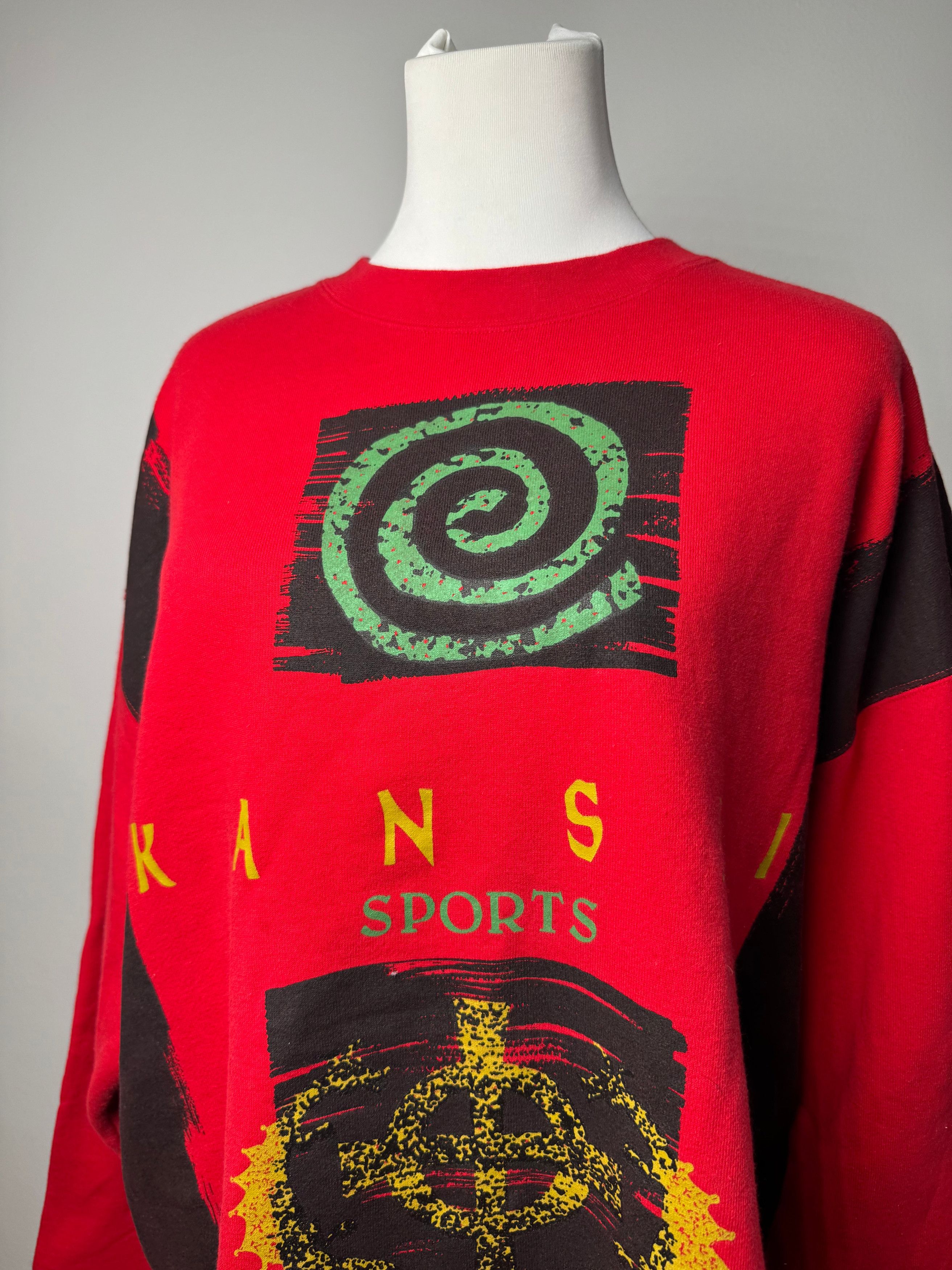 Kansai Yamamoto Vintage Kansai Yamamot Sweather red black L Size S / US 4 / IT 40 - 4 Thumbnail