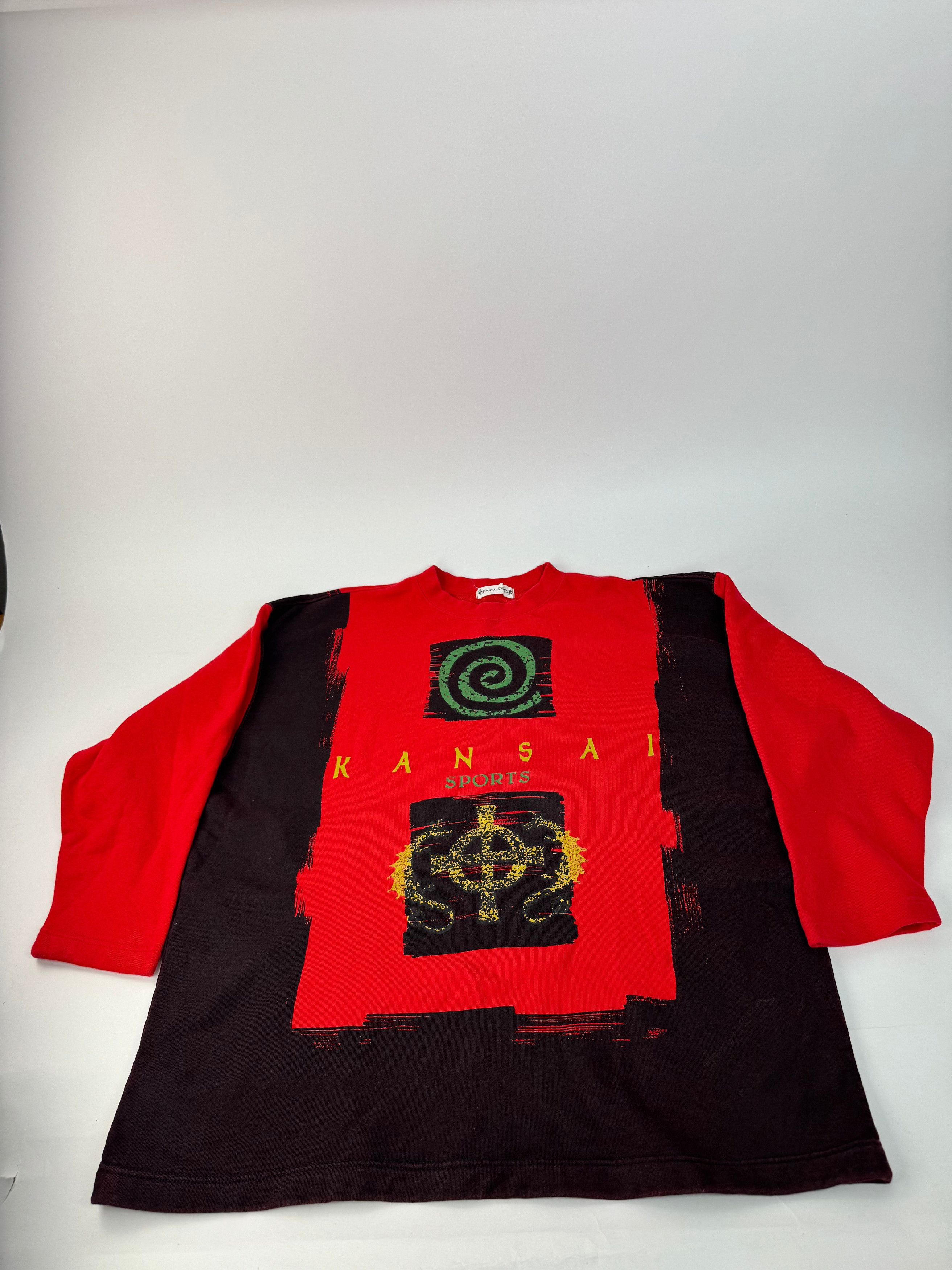 Kansai Yamamoto Vintage Kansai Yamamot Sweather red black L Size S / US 4 / IT 40 - 15 Thumbnail