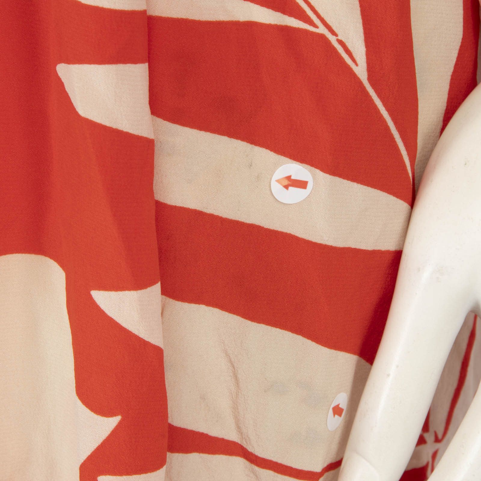 Matteau Red Silk Leaf Print Long Sleeve Dress Size S / US 4 / IT 40 - 9 Thumbnail