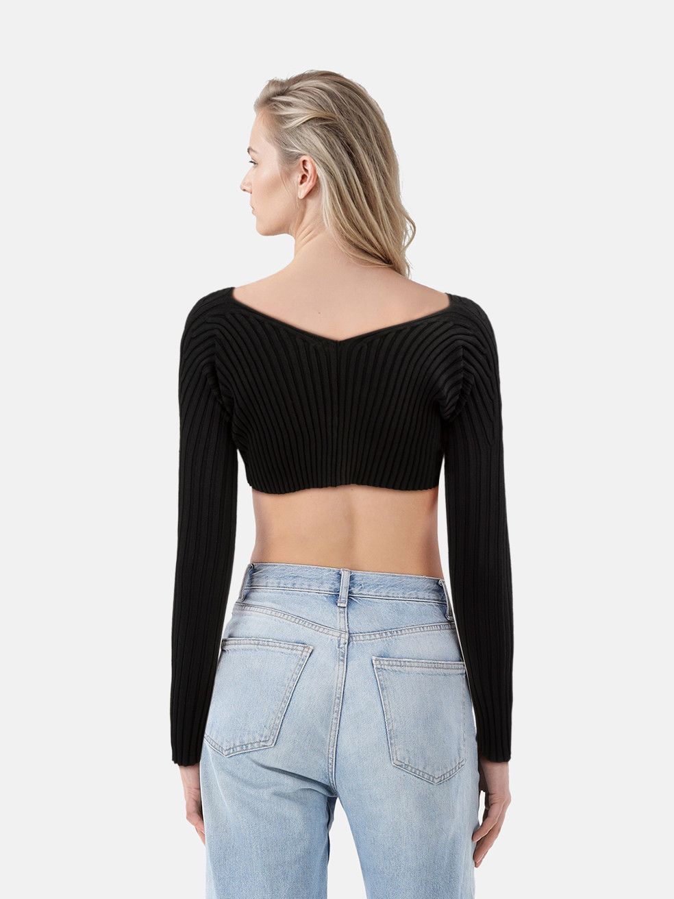 Jacquemus Black La Maille Pralù Ribbed Cardigan Size XS / US 0-2 / IT 36-38 - 2 Thumbnail