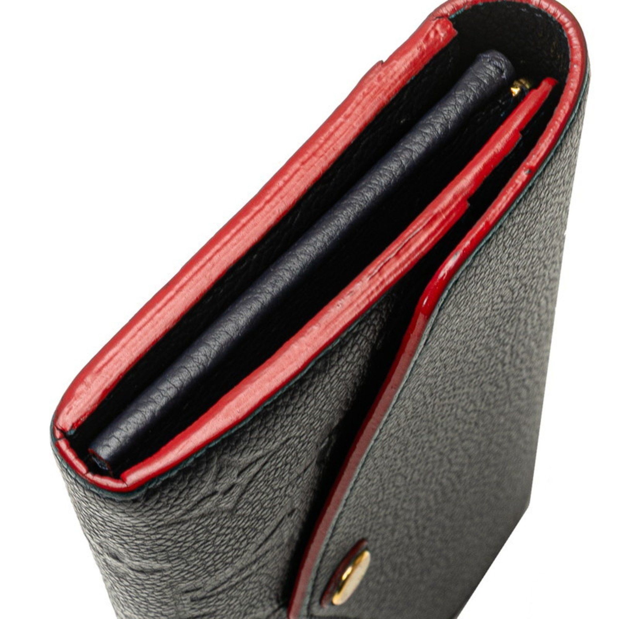 Louis Vuitton Louis Vuitton Monogram Empreinte Portefeuille Emilie Long Wallet M69417 Marine Rouge Navy Leather Women's LOUIS VUITTON Size ONE SIZE - 5 Thumbnail