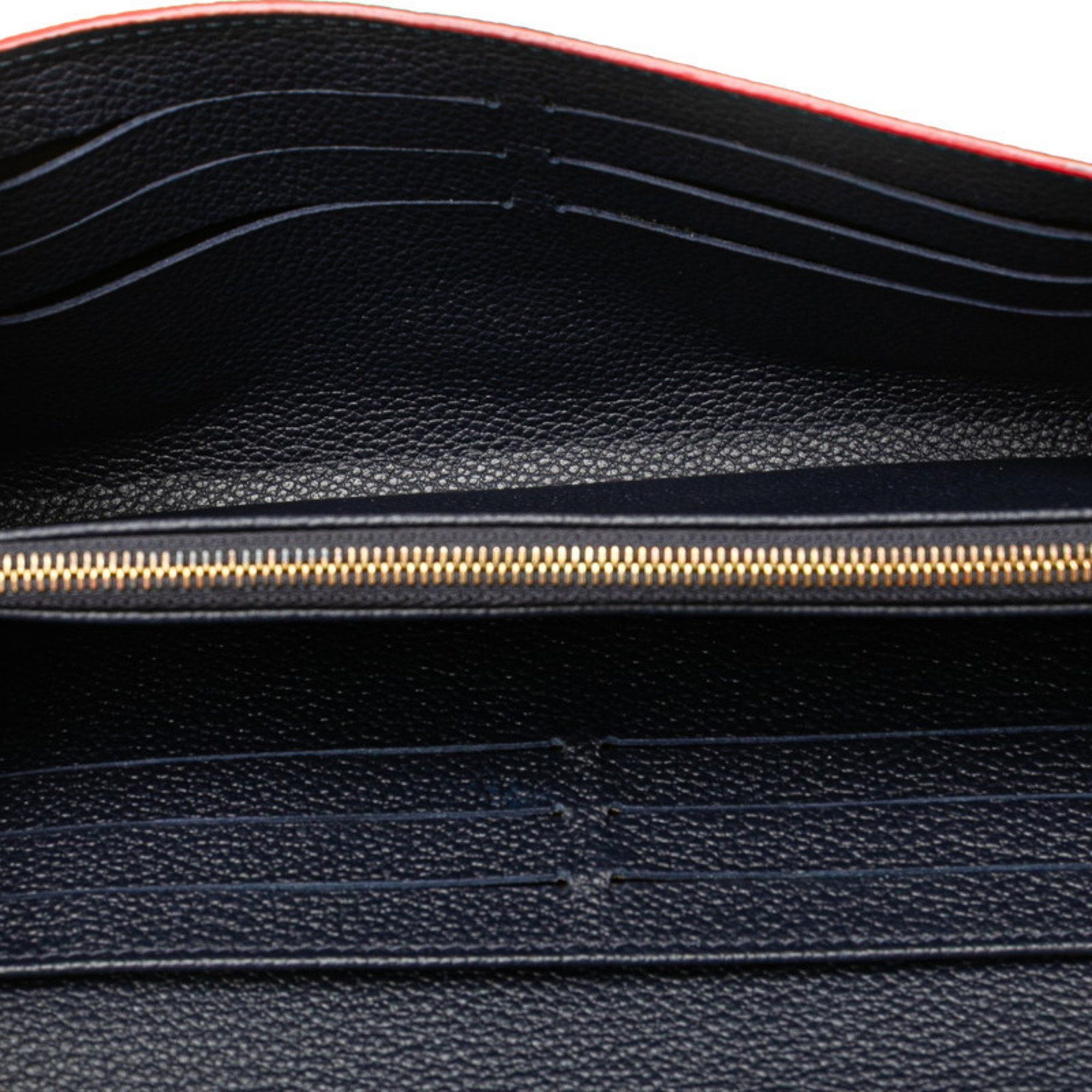 Louis Vuitton Louis Vuitton Monogram Empreinte Portefeuille Emilie Long Wallet M69417 Marine Rouge Navy Leather Women's LOUIS VUITTON Size ONE SIZE - 7 Thumbnail