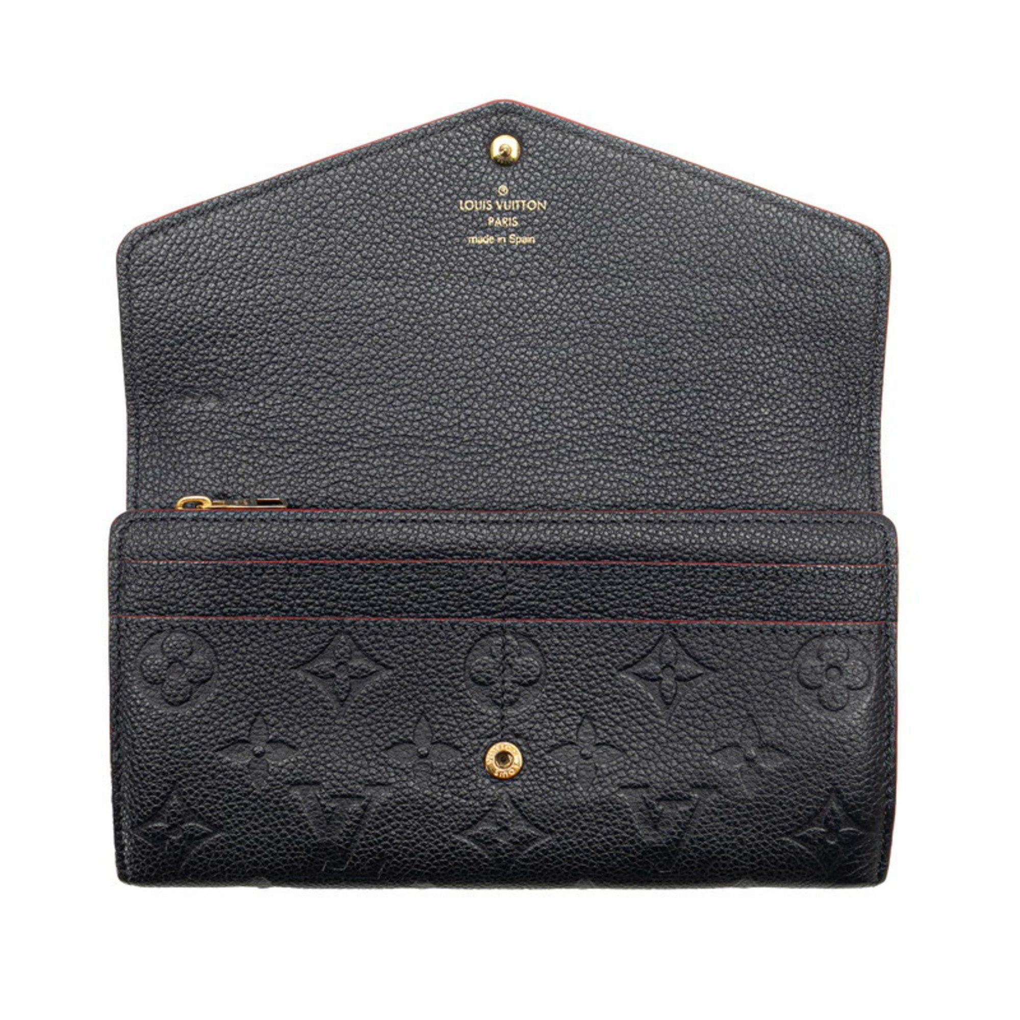 Louis Vuitton Louis Vuitton Monogram Empreinte Portefeuille Emilie Long Wallet M69417 Marine Rouge Navy Leather Women's LOUIS VUITTON Size ONE SIZE - 6 Thumbnail