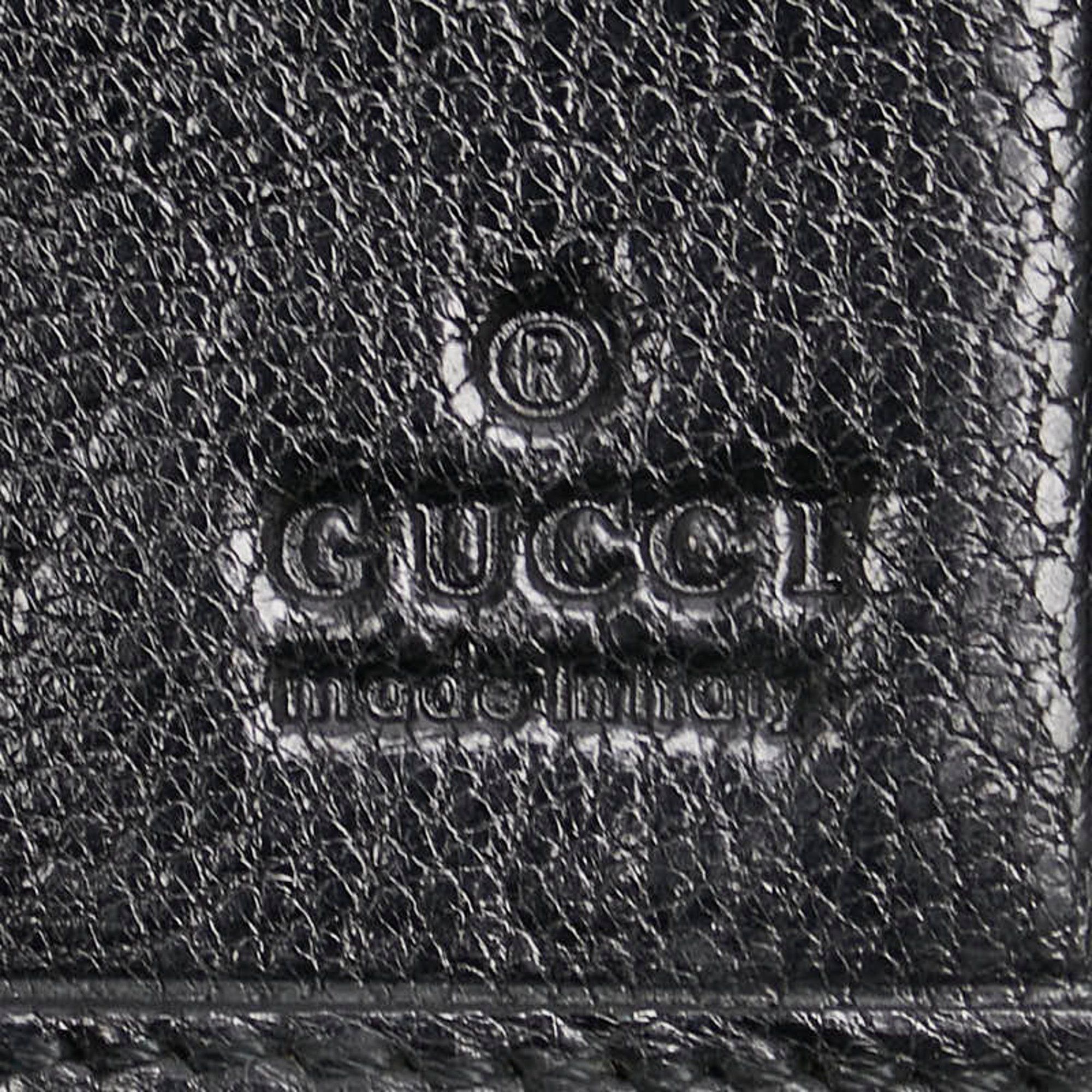 Gucci Gucci Interlocking G Long Wallet 131864 Black Green Leather Women's GUCCI Size ONE SIZE - 9 Thumbnail