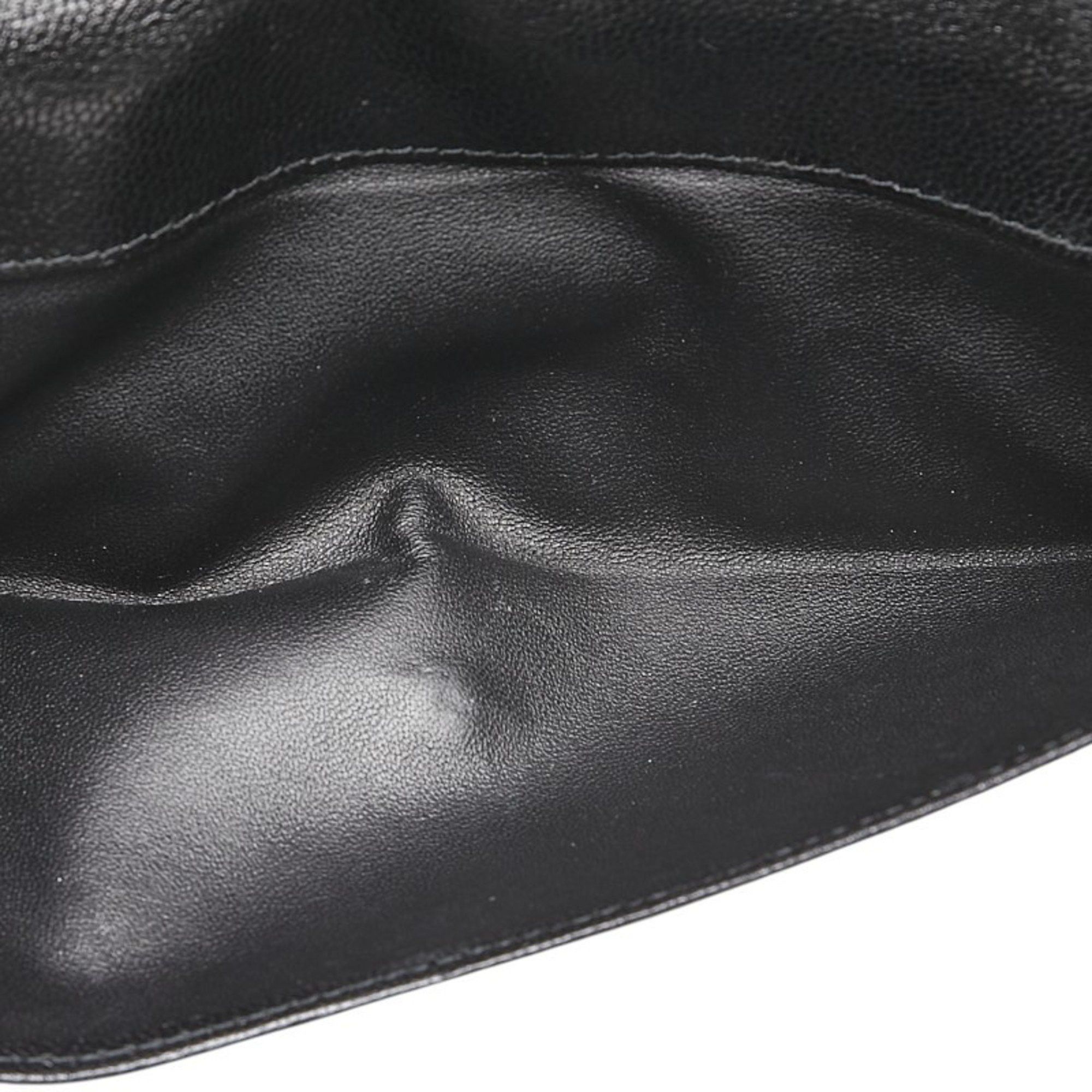 Gucci Gucci Interlocking G Long Wallet 131864 Black Green Leather Women's GUCCI Size ONE SIZE - 6 Thumbnail