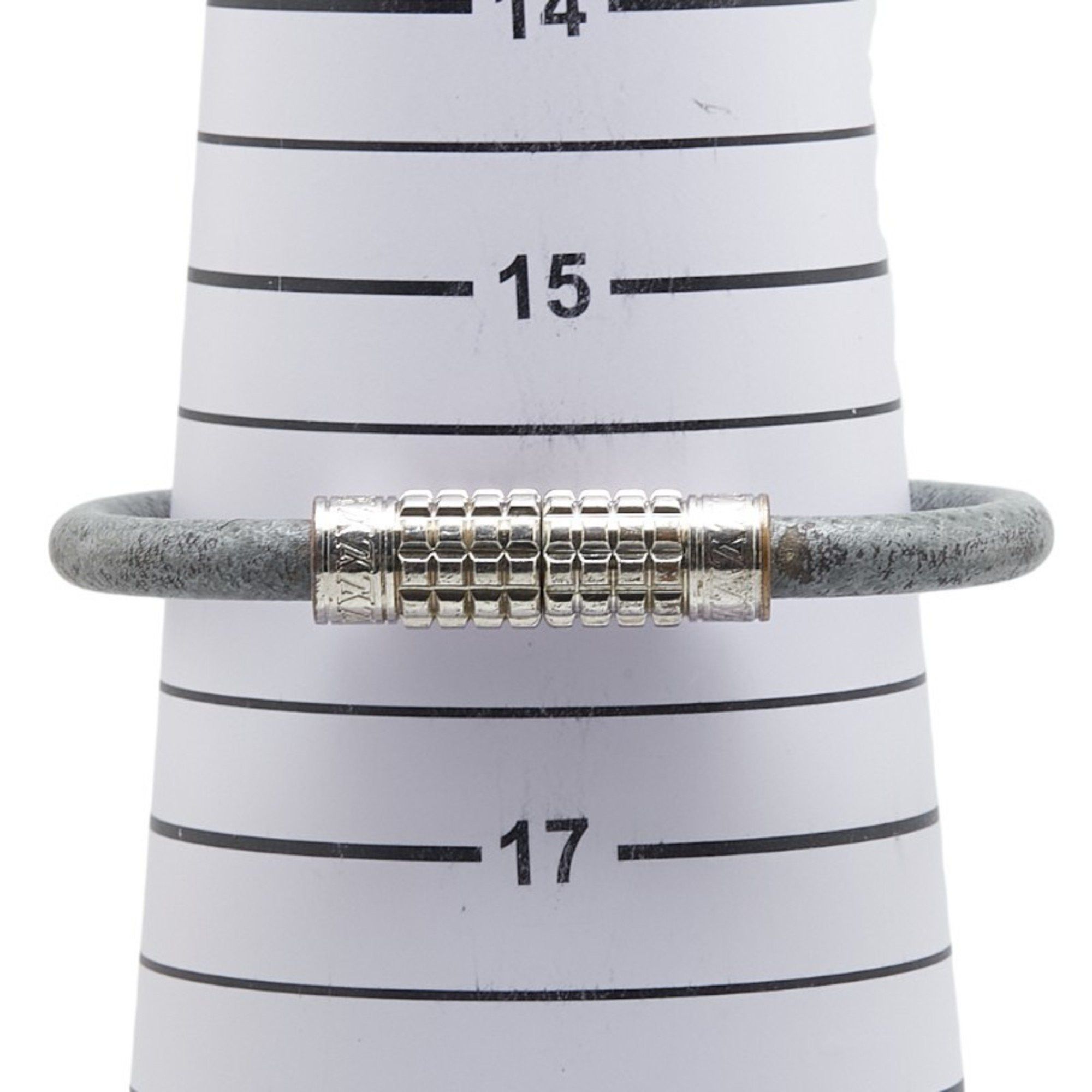 Louis Vuitton Louis Vuitton Damier Graphite Digit Bracelet M6626D Gray Leather and Metal Women's LOUIS VUITTON Size ONE SIZE - 6 Thumbnail