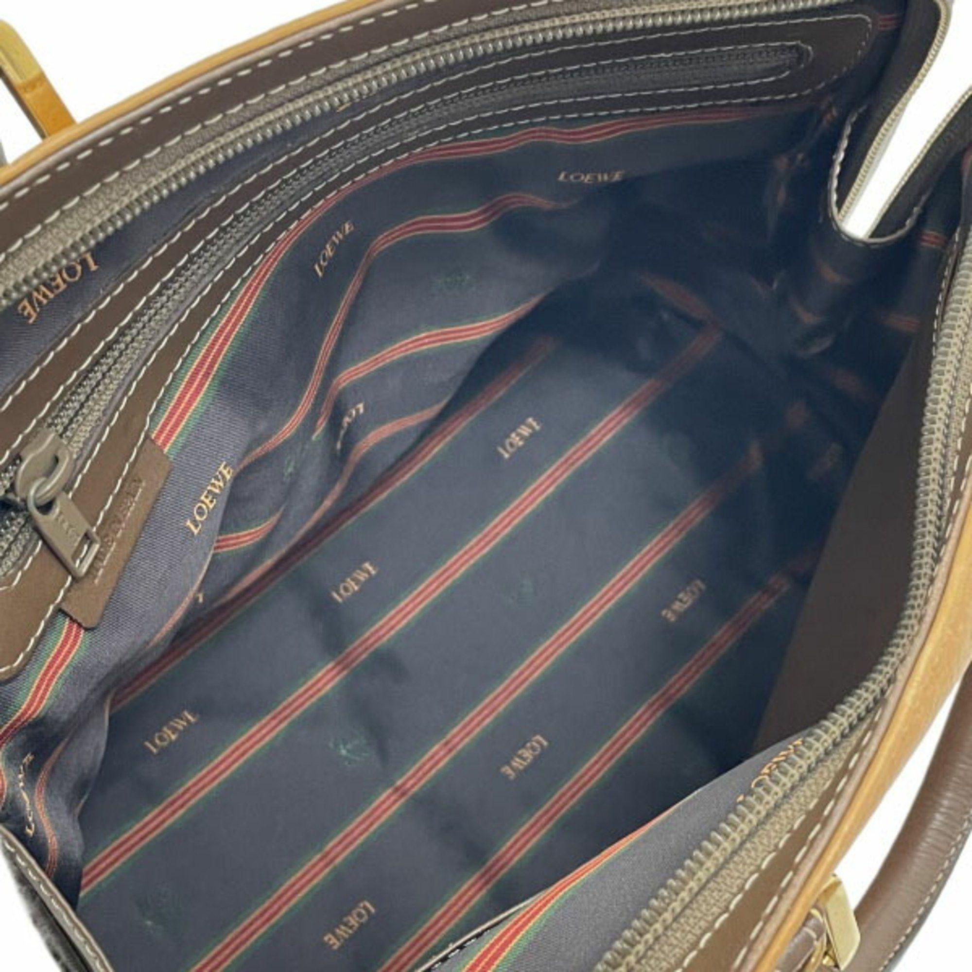 Loewe Loewe Anagram Tote Bag in Camel Brown Leather (ASK-15850) Size ONE SIZE - 7 Thumbnail