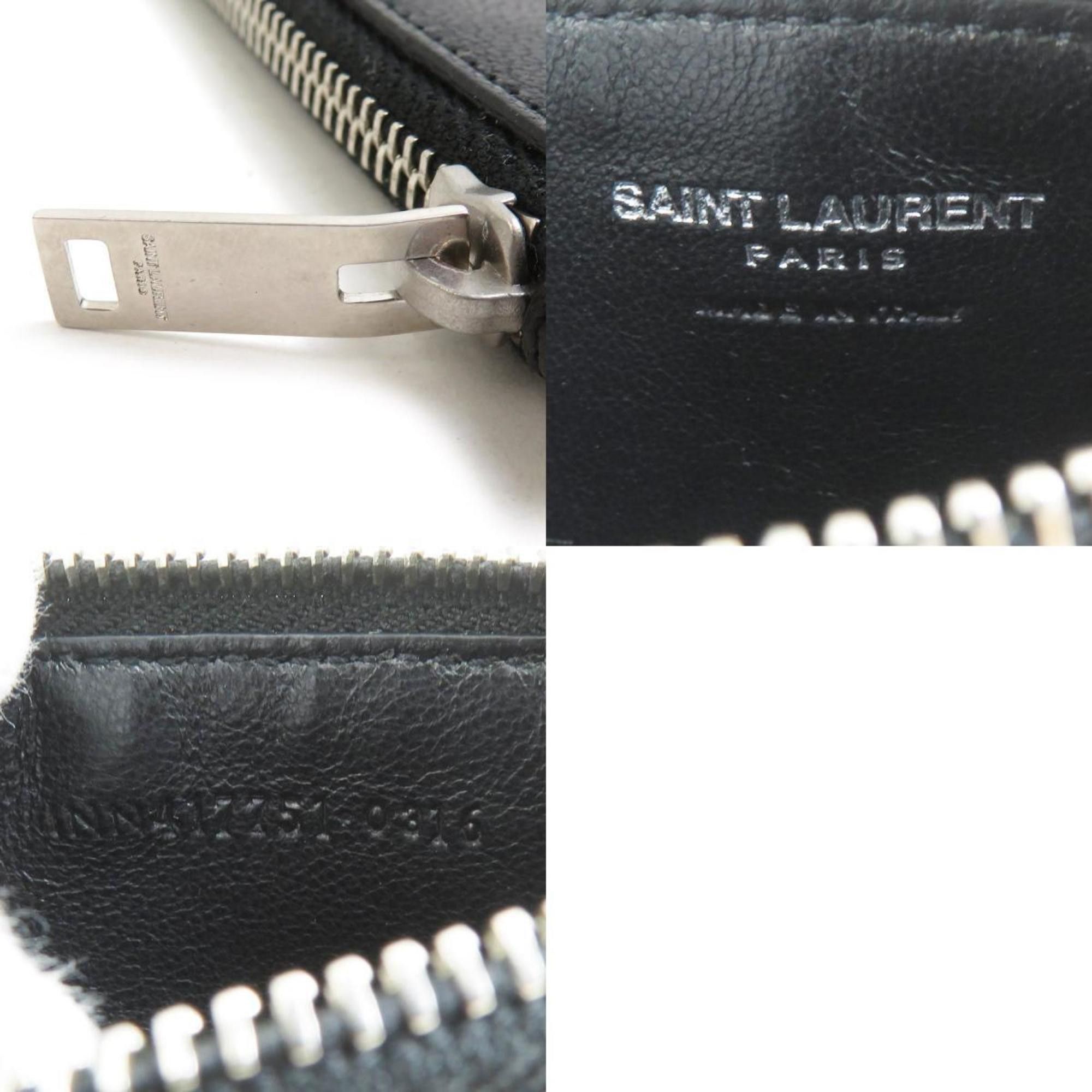 Saint Laurent Paris Saint Laurent wallet/coin case in black and red leather for men women, 417751 h31540k Size ONE SIZE - 5 Thumbnail