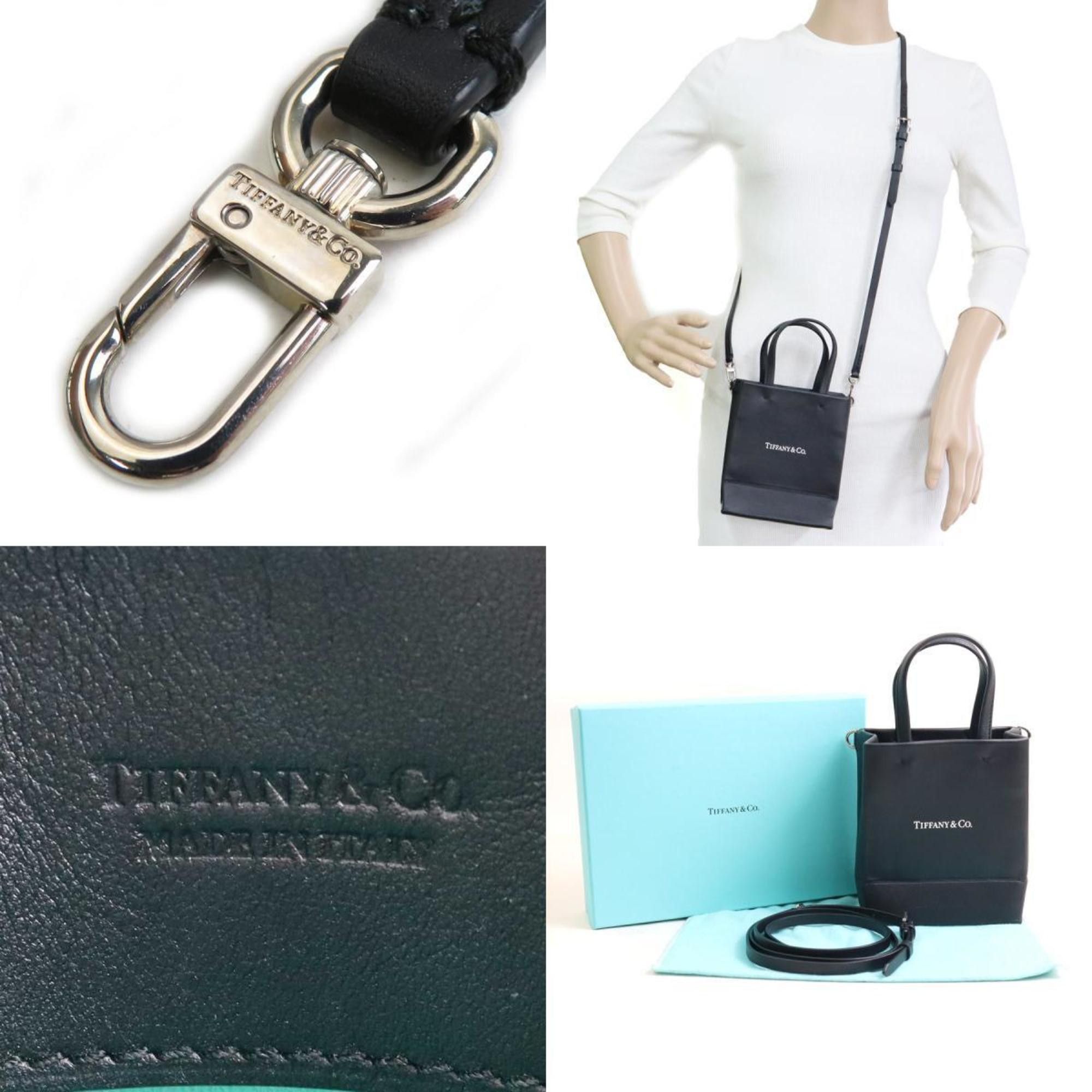 Tiffany & Co. Tiffany & Co. Mini Tote Shoulder Bag, Leather, Black, Women's, 90175g Size ONE SIZE - 5 Thumbnail