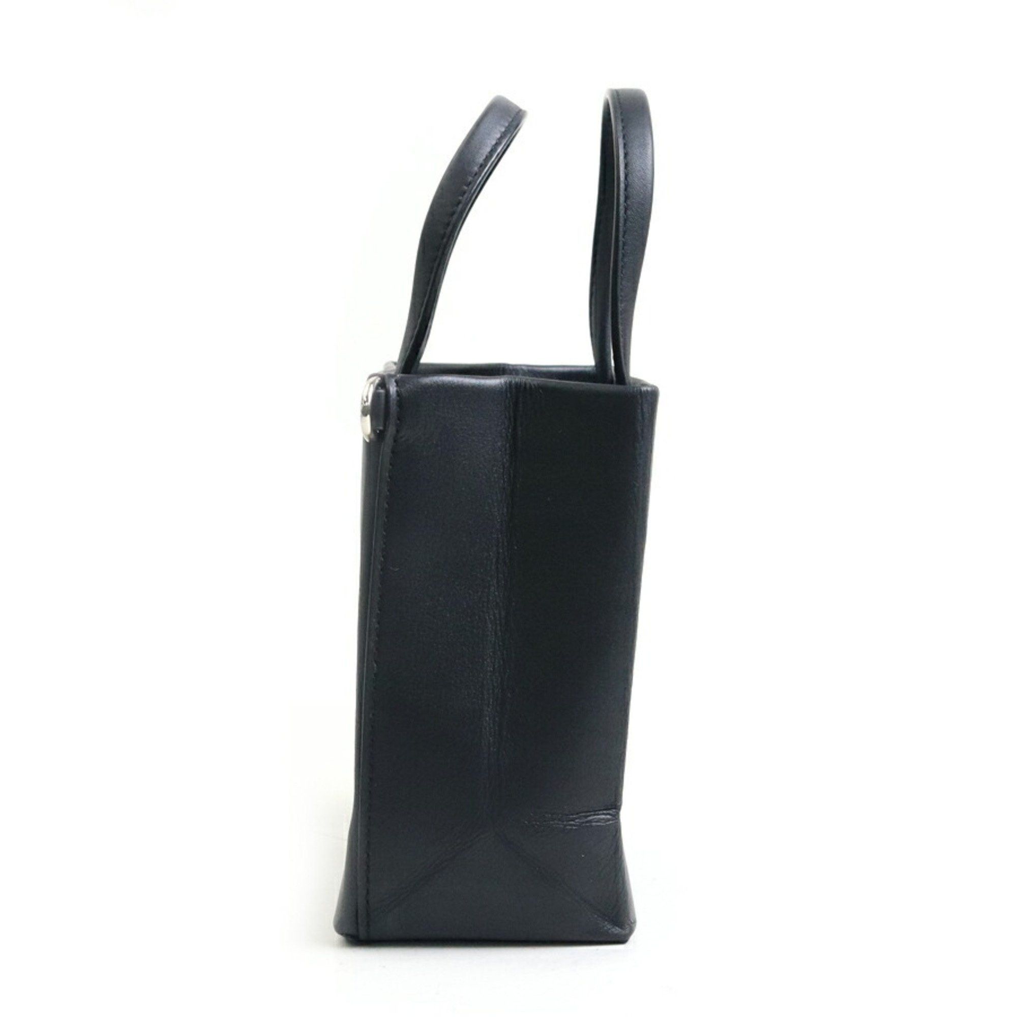 Tiffany & Co. Tiffany & Co. Mini Tote Shoulder Bag, Leather, Black, Women's, 90175g Size ONE SIZE - 3 Thumbnail