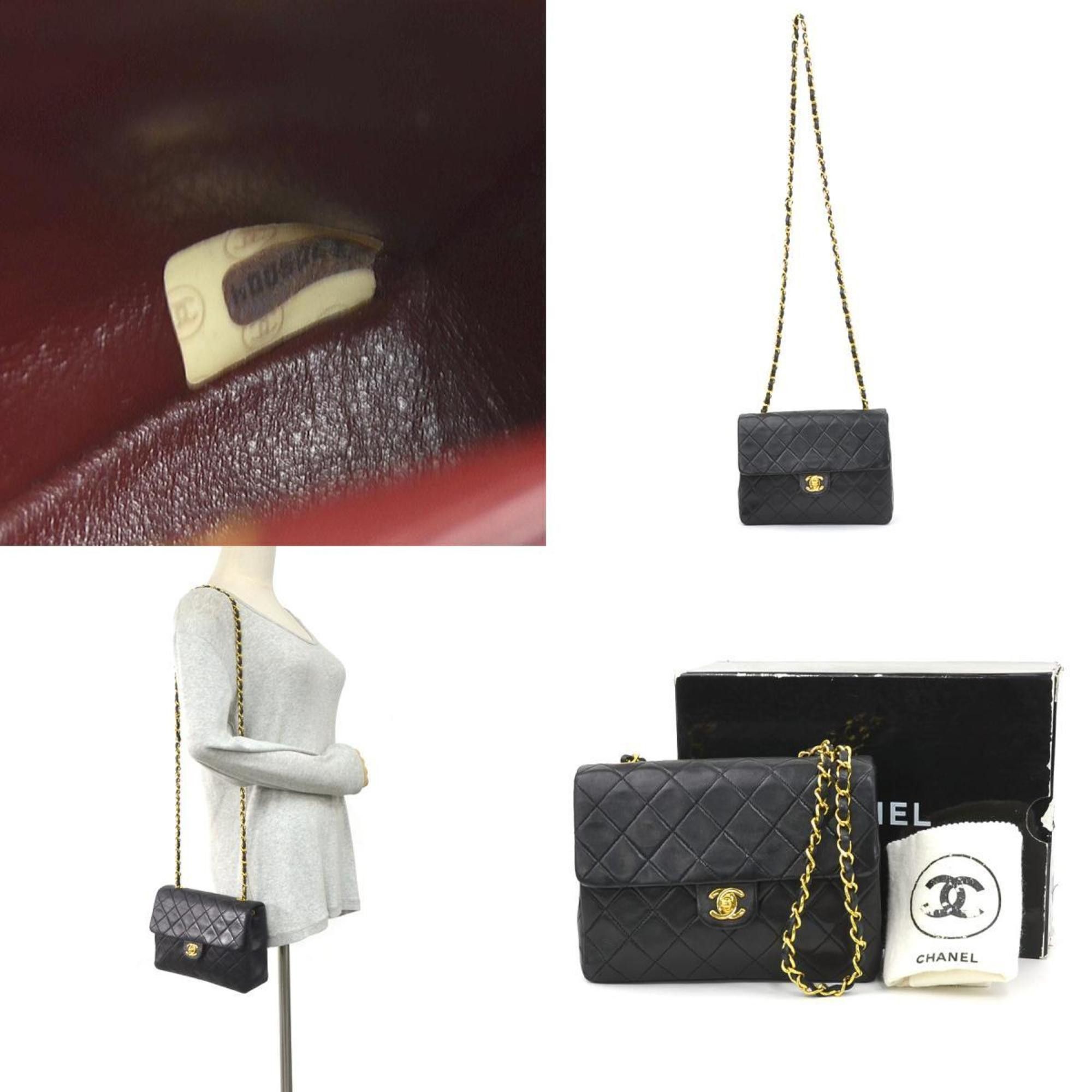Chanel CHANEL Matelasse Shoulder Bag in Lambskin, Black and Gold, Women's, 90183a Size ONE SIZE - 5 Thumbnail
