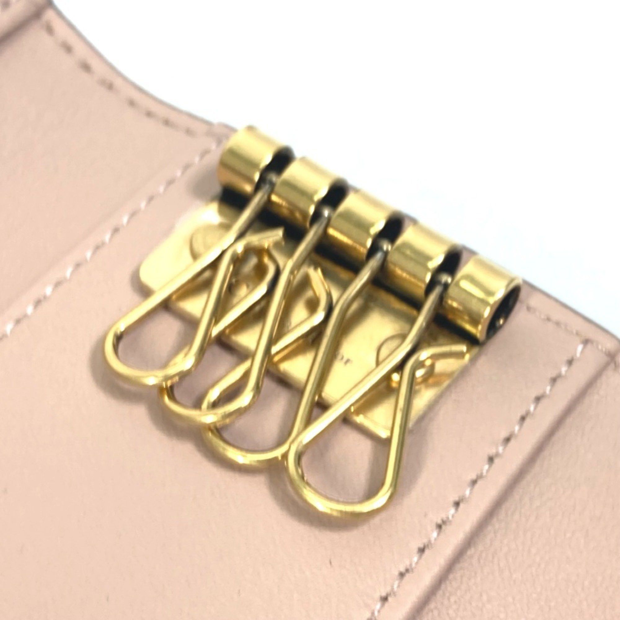 Dior Christian Dior Dior S5695CCEH Saddle Key Case with 4 Keys and Ring, Leather, Women's, Pink Size ONE SIZE - 8 Thumbnail