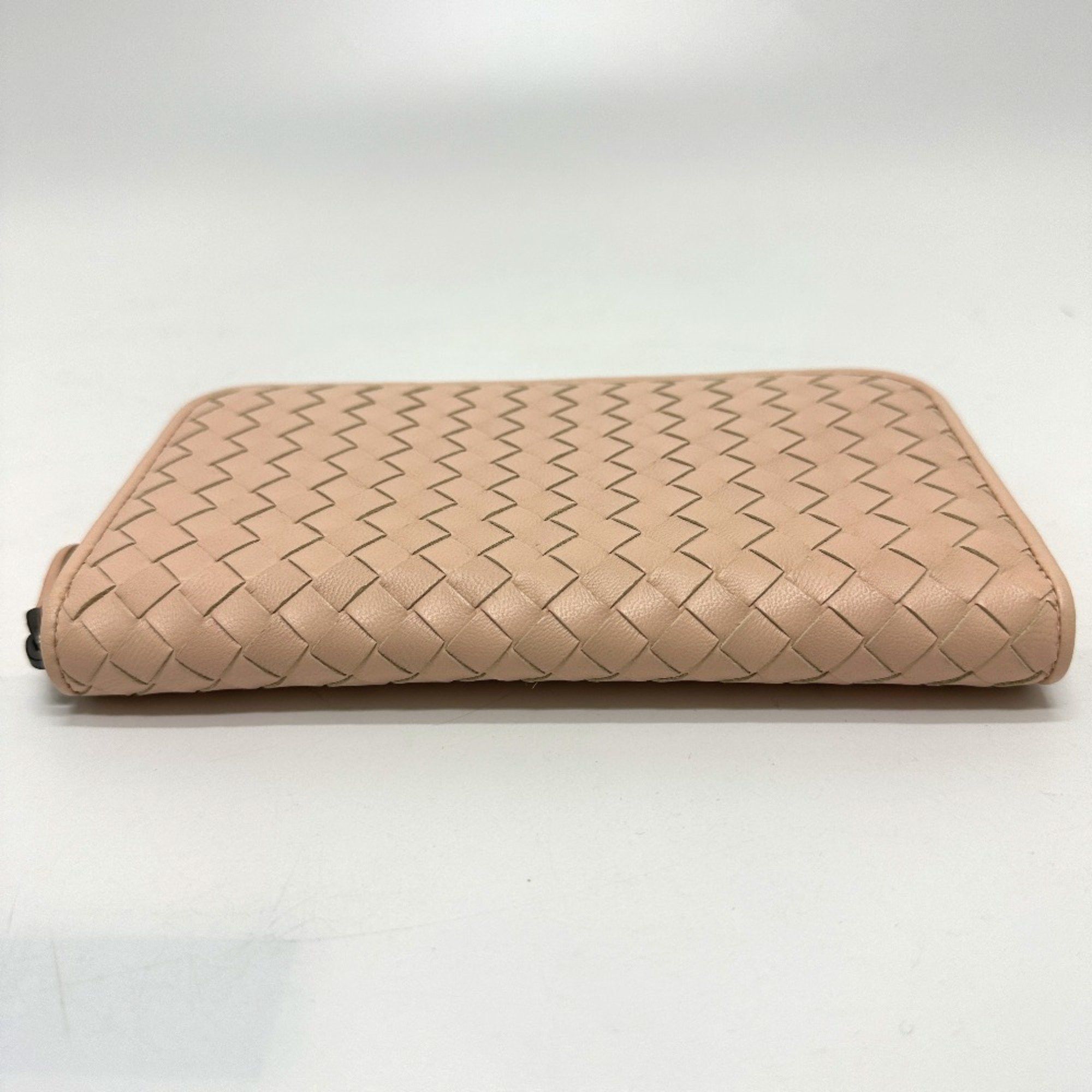 Bottega Veneta BOTTEGA VENETA Intrecciato Leather Round Zip Long Wallet for Men, Pink Size ONE SIZE - 3 Thumbnail