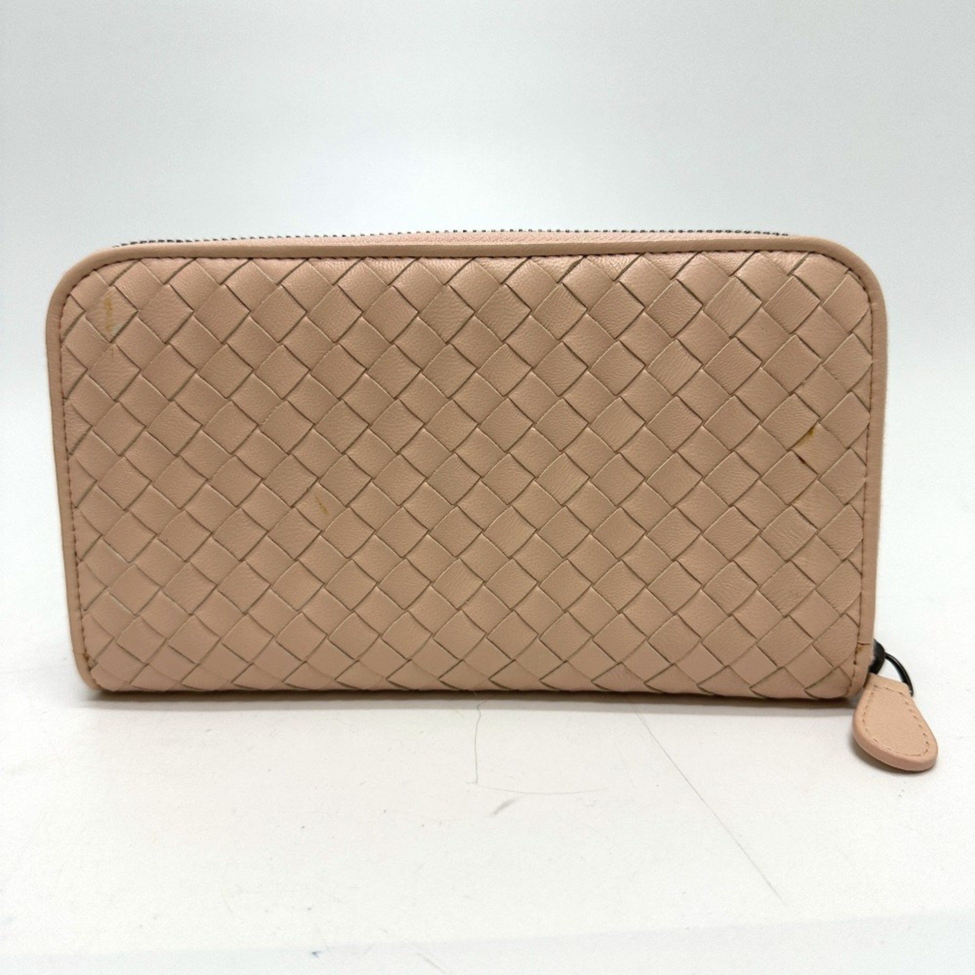 Bottega Veneta BOTTEGA VENETA Intrecciato Leather Round Zip Long Wallet for Men, Pink Size ONE SIZE - 2 Thumbnail