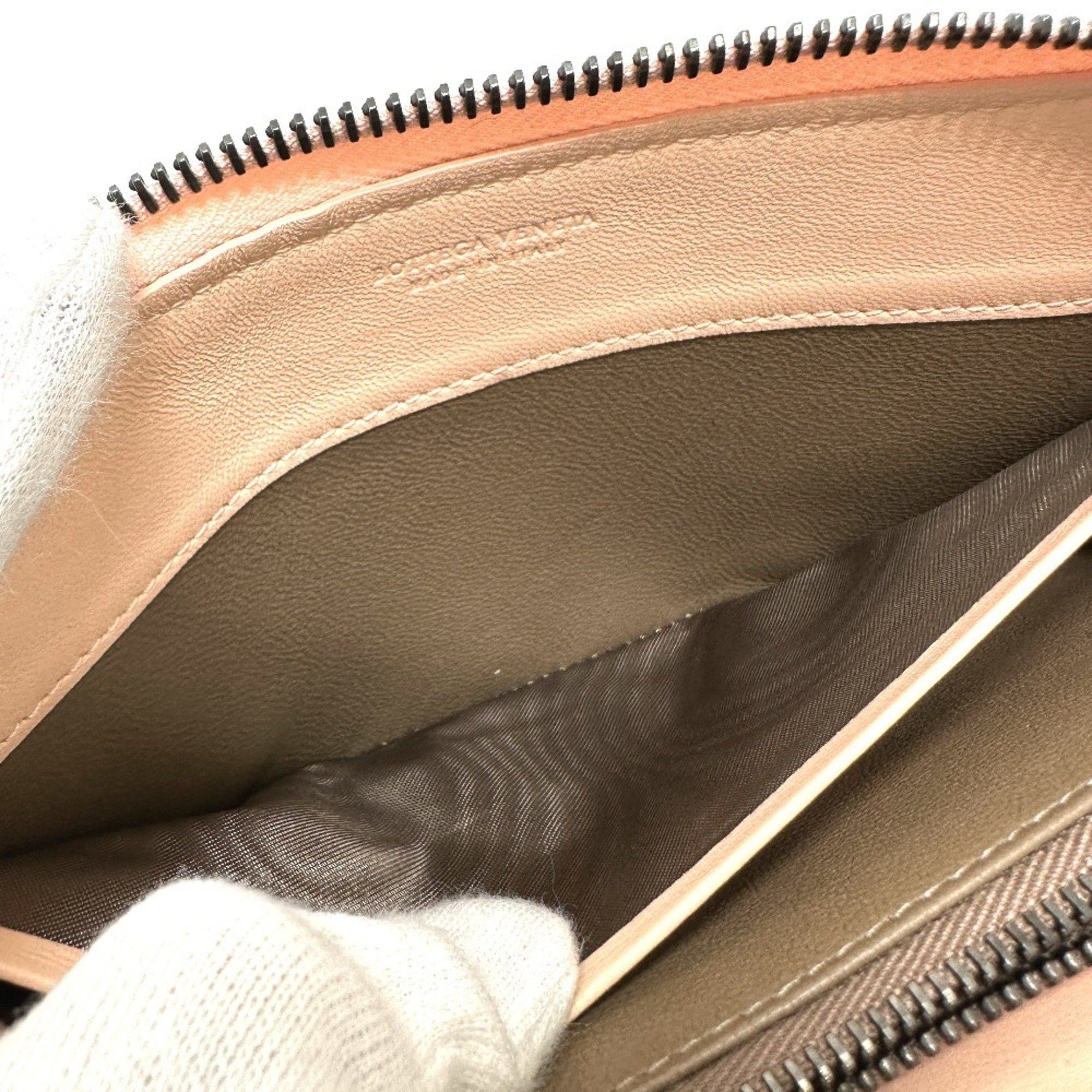Bottega Veneta BOTTEGA VENETA Intrecciato Leather Round Zip Long Wallet for Men, Pink Size ONE SIZE - 13 Thumbnail